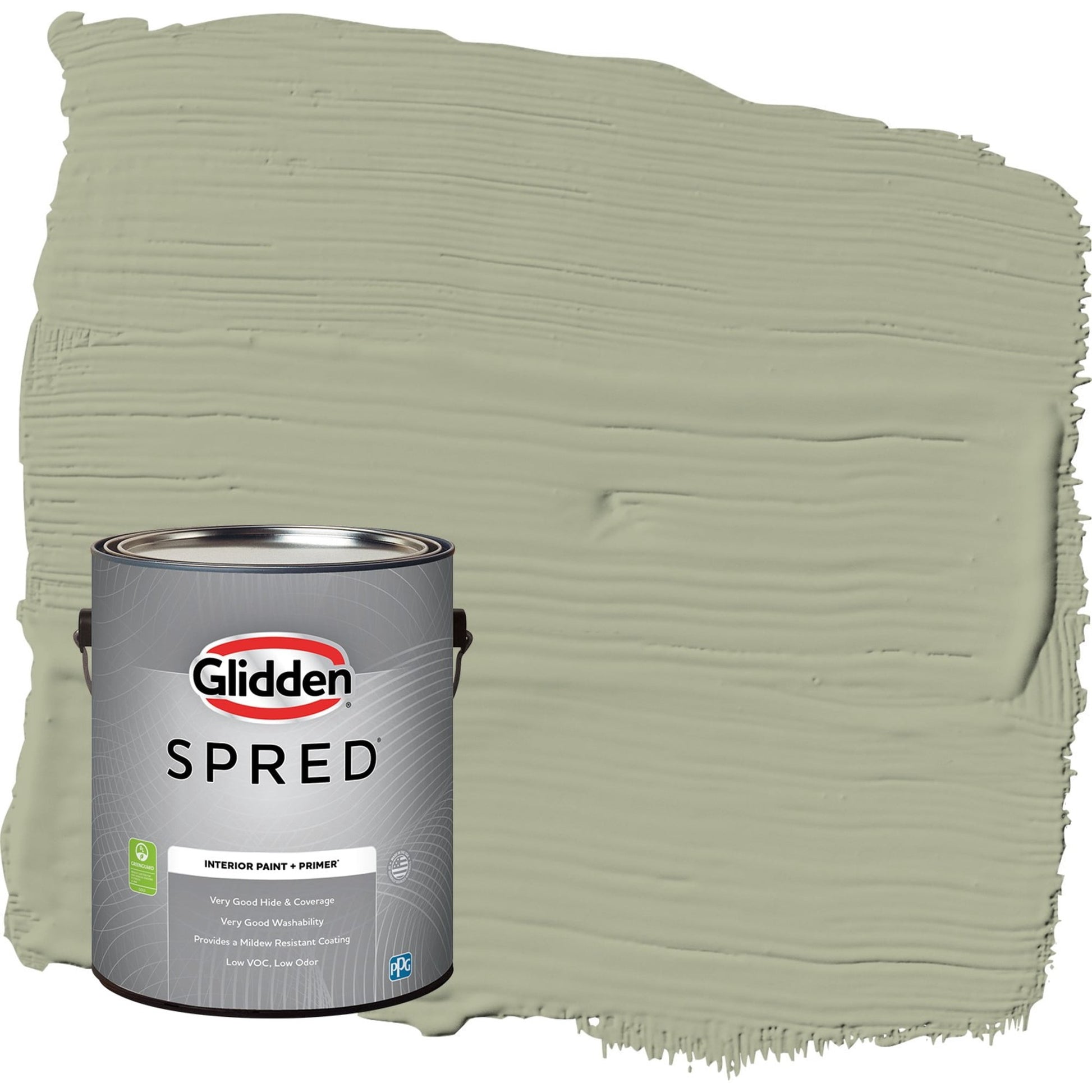 Glidden Spred Olive Sprig / Green, Semi-Gloss Interior Paint with Primer, 1 Gallon
