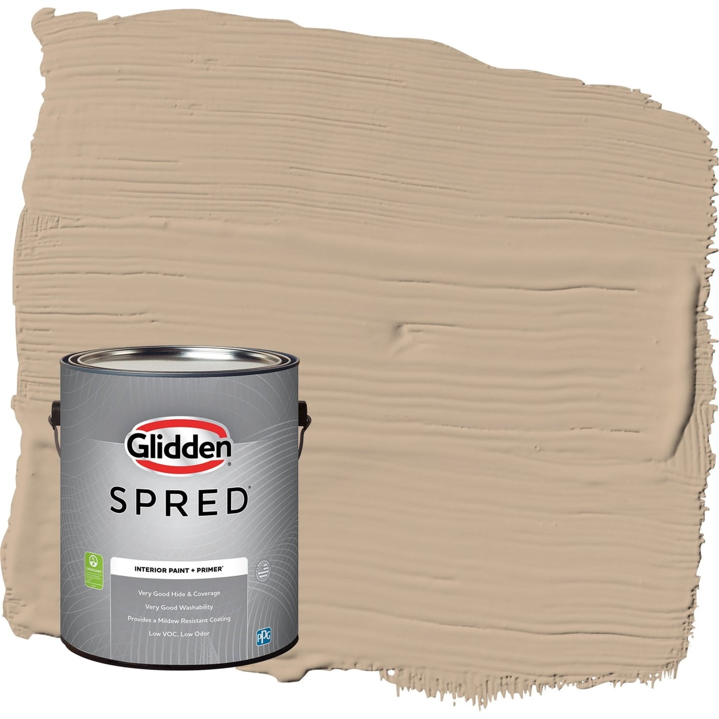 Glidden Spred Persuasion / Beige, Semi-Gloss Interior Paint with Primer, 1 Gallon