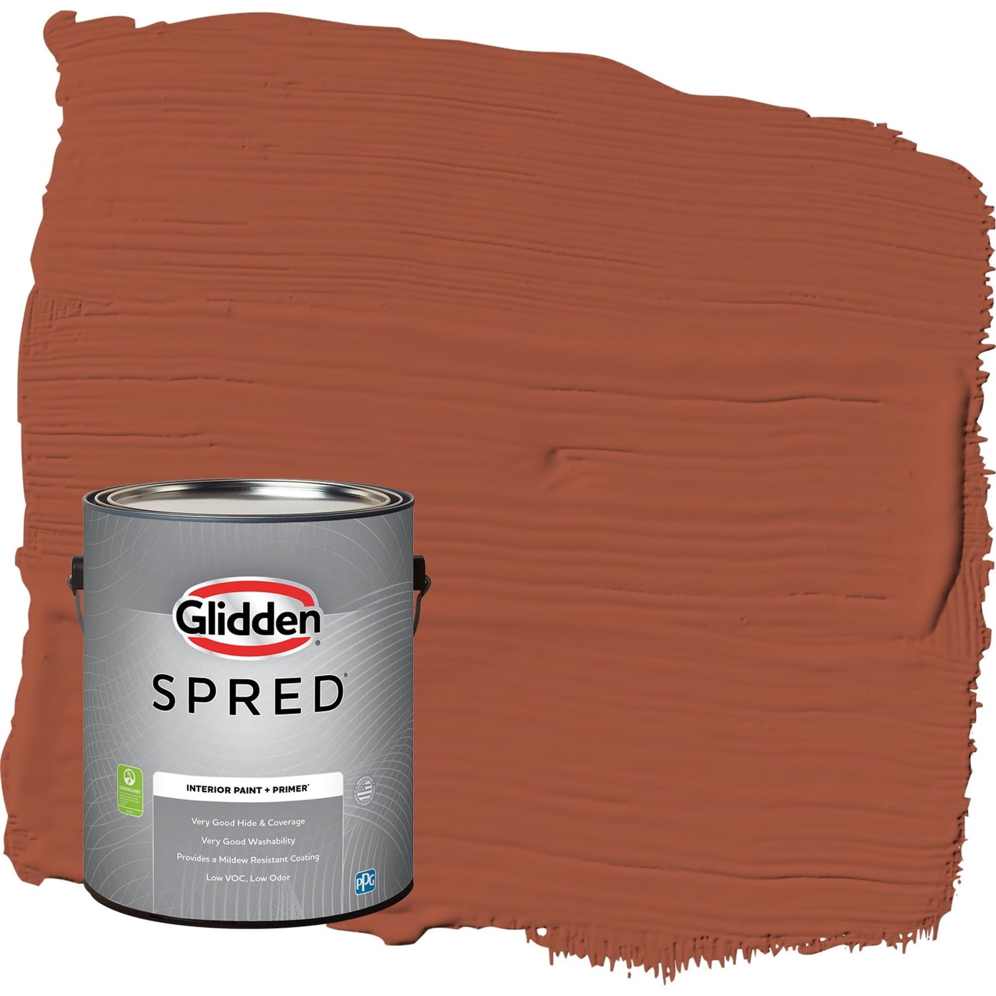 Glidden Spred Ancient Copper / Orange, Flat Interior Paint with Primer, 1 Gallon