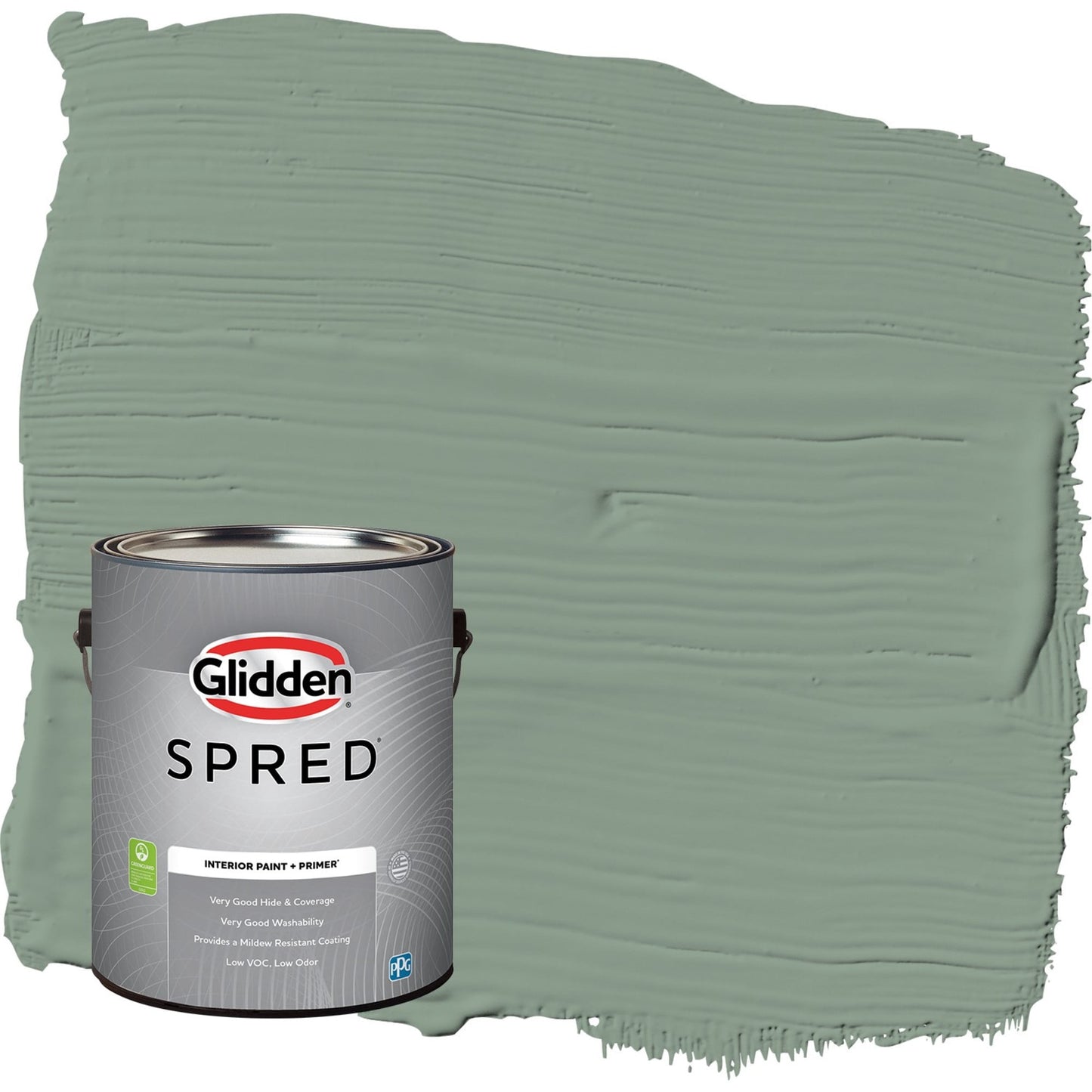 Glidden Spred Birch Forest / Green, Eggshell Interior Paint with Primer, 1 Gallon