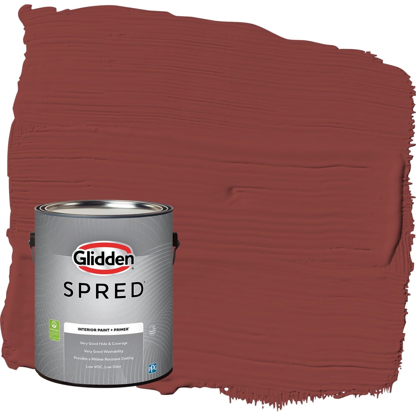 Glidden Spred Brick Dust / Red, Flat Interior Paint with Primer, 1 Gallon