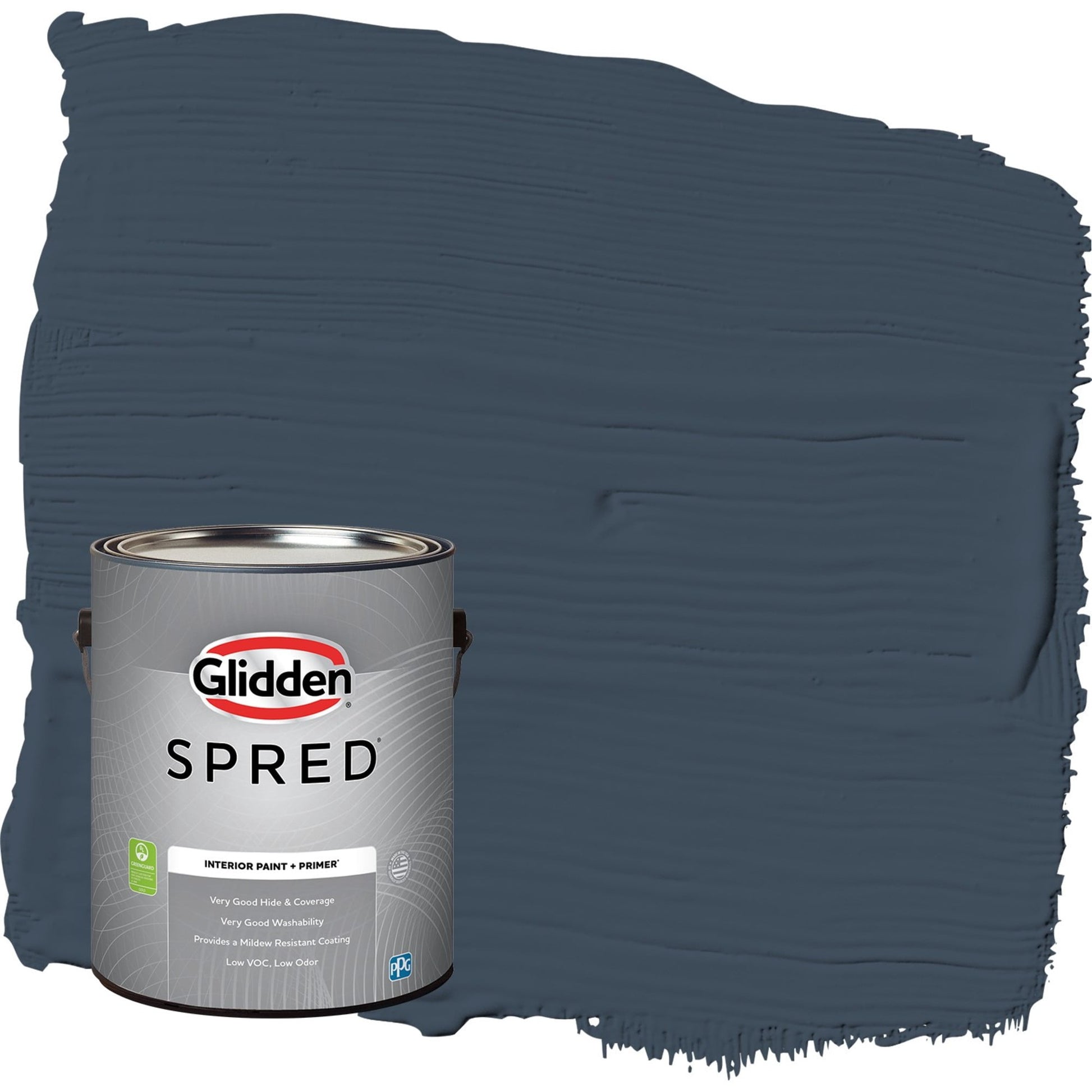Glidden Spred Cavalry / Navy Blue Eggshell Interior Paint with Primer, 1 Gallon