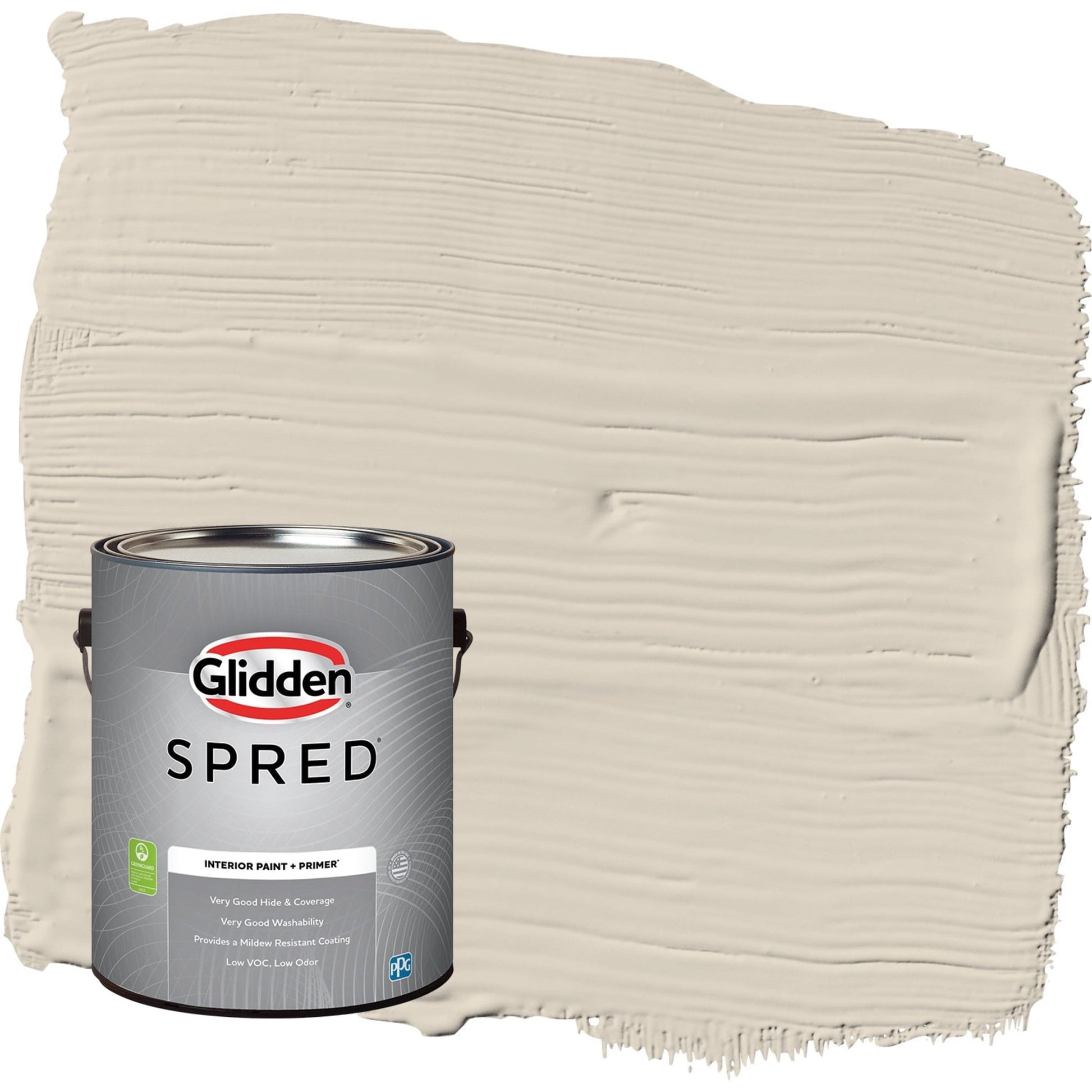 Glidden Spred Cool Concrete / Beige, Eggshell Interior Paint with Primer, 1 Gallon