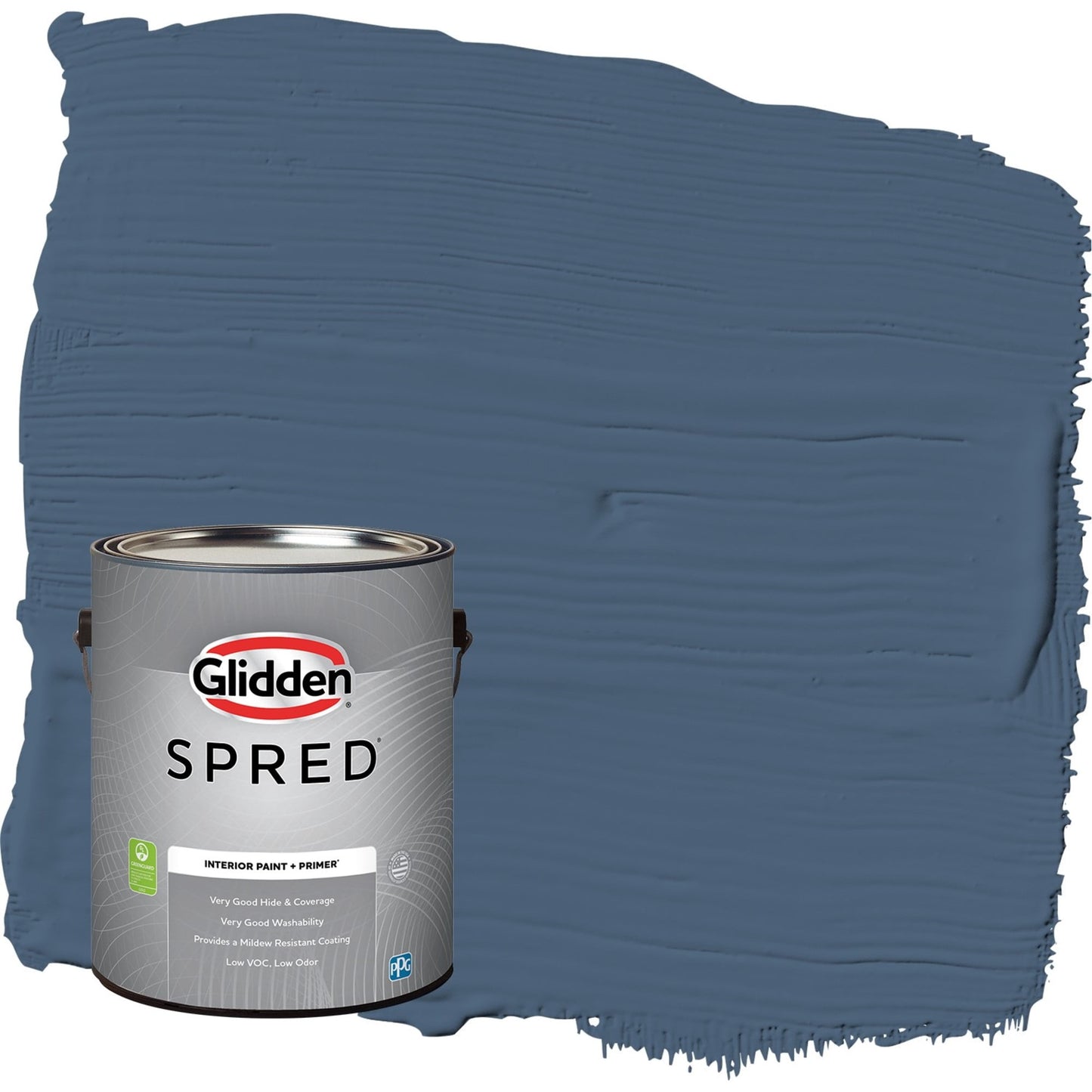Glidden Spred Grab-N-Go Blue Fjord / Blue, Semi-Gloss Interior Paint with Primer, 1 Gallon