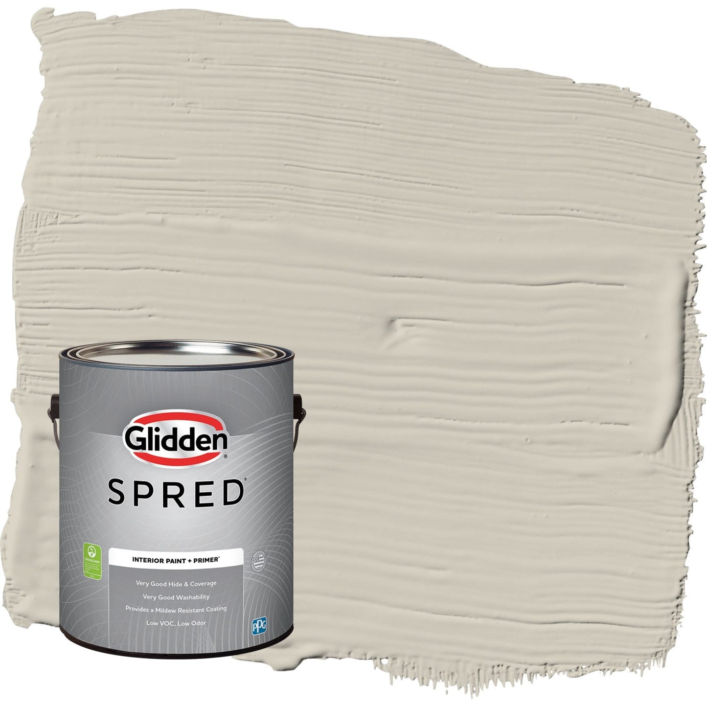 Glidden Spred Grab-N-Go Storm's Coming / Gray Flat Interior Paint with Primer, 1 Gallon