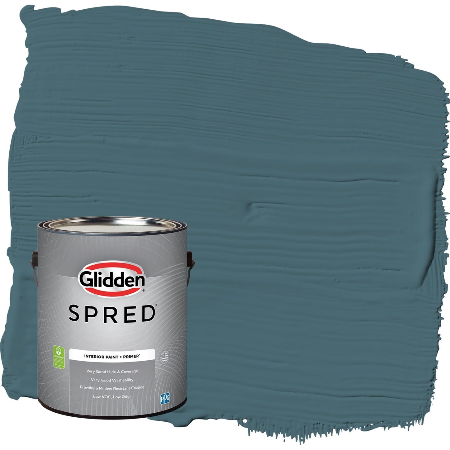 Glidden Spred Azalea Leaf / Blue, Flat Interior Paint with Primer, 1 Gallon