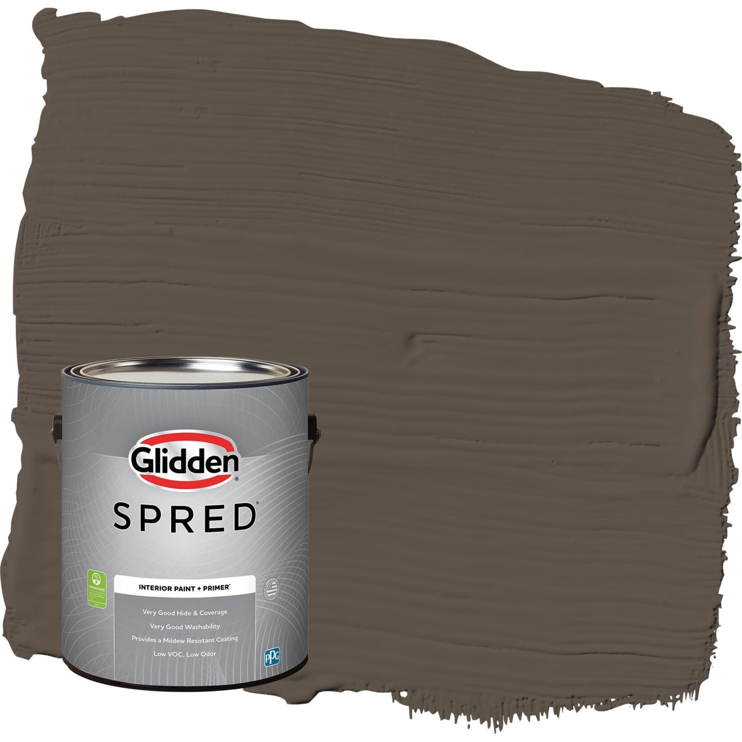 Glidden Spred Cabin Fever / Brown, Flat Interior Paint with Primer, 1 Gallon
