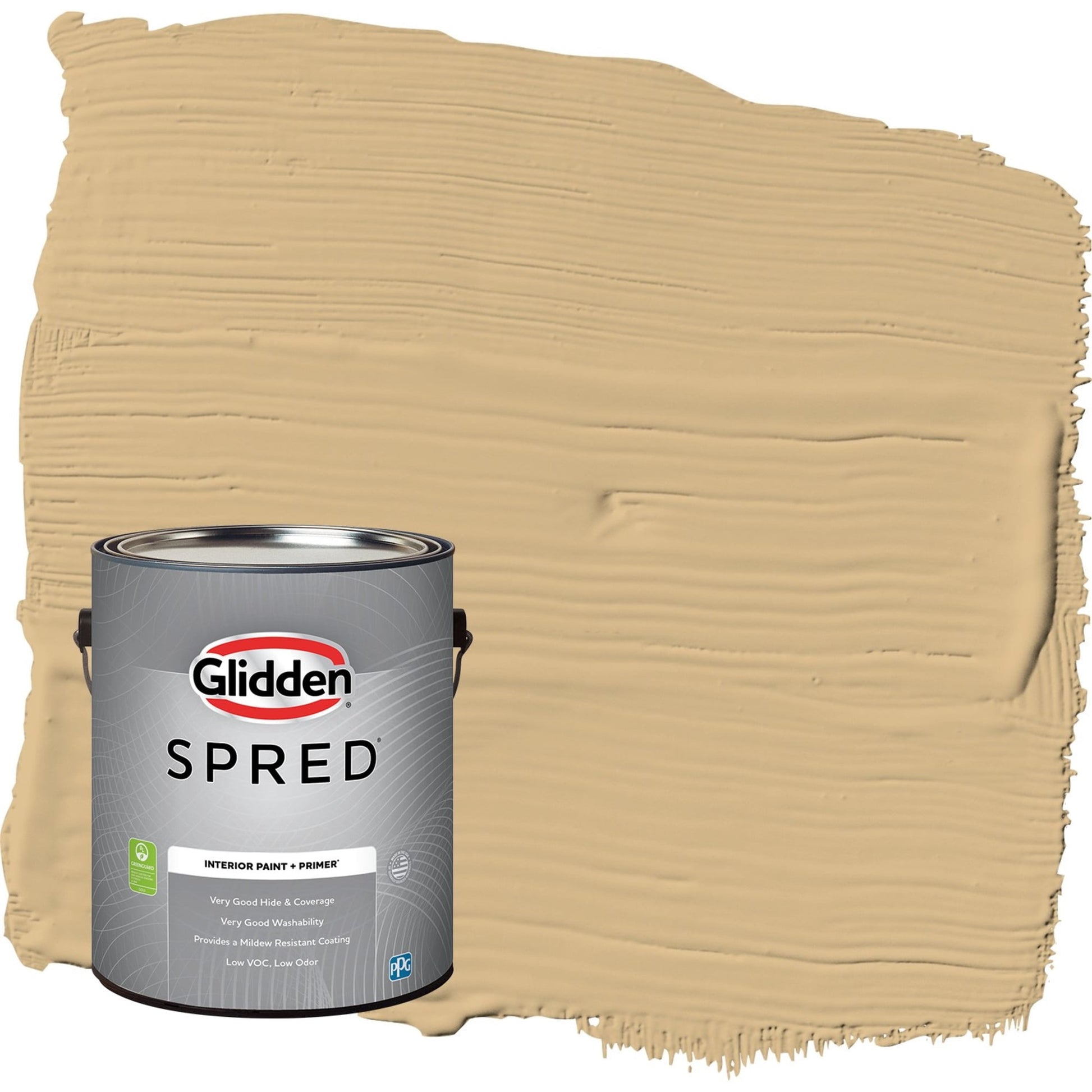 Glidden Spred Craftsman Gold / Yellow, Flat Interior Paint with Primer, 1 Gallon