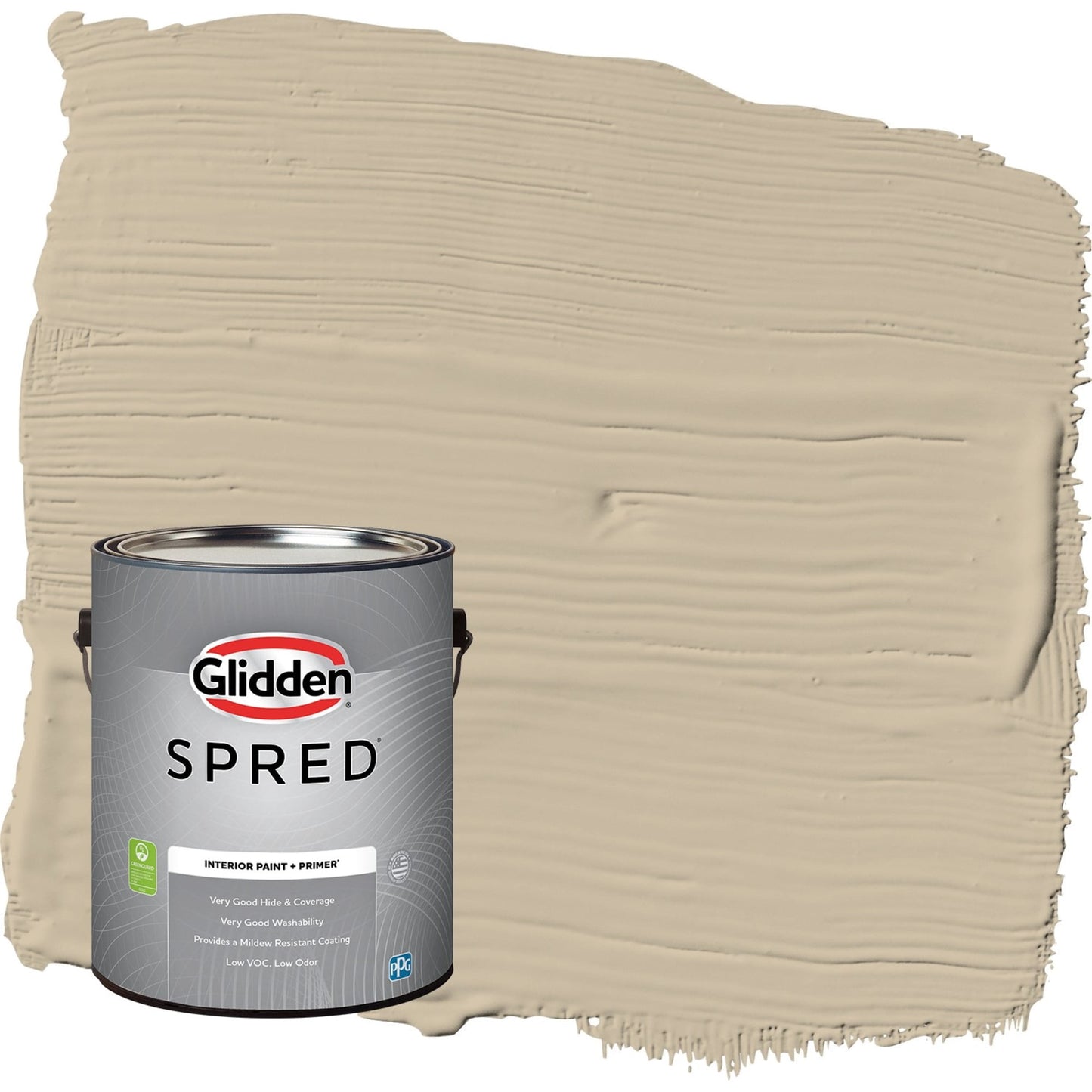 Glidden Spred Dusty Trail / Beige, Flat Interior Paint with Primer, 1 Gallon