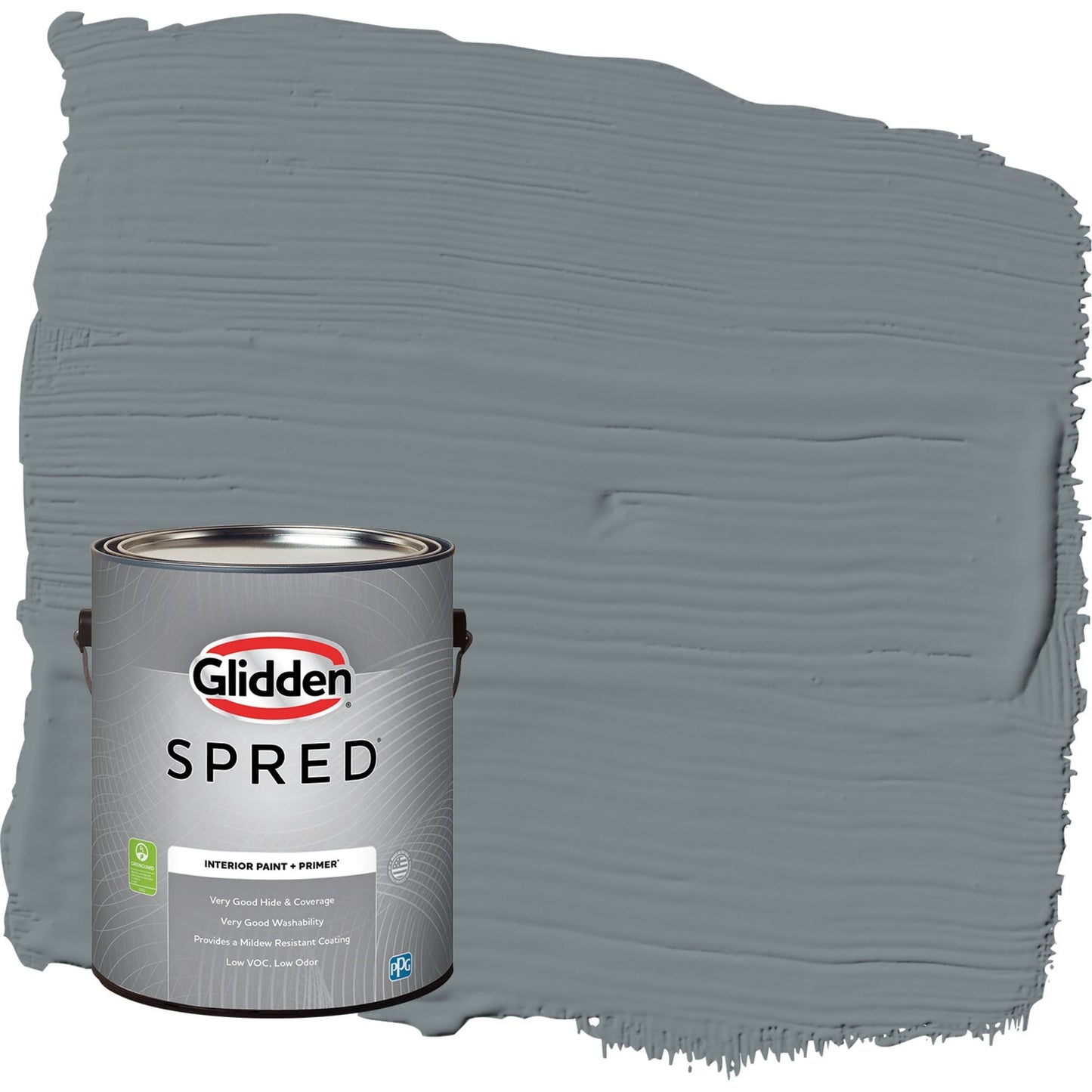 Glidden Spred Garrison Gray / Grey, Flat Interior Paint with Primer, 1 Gallon