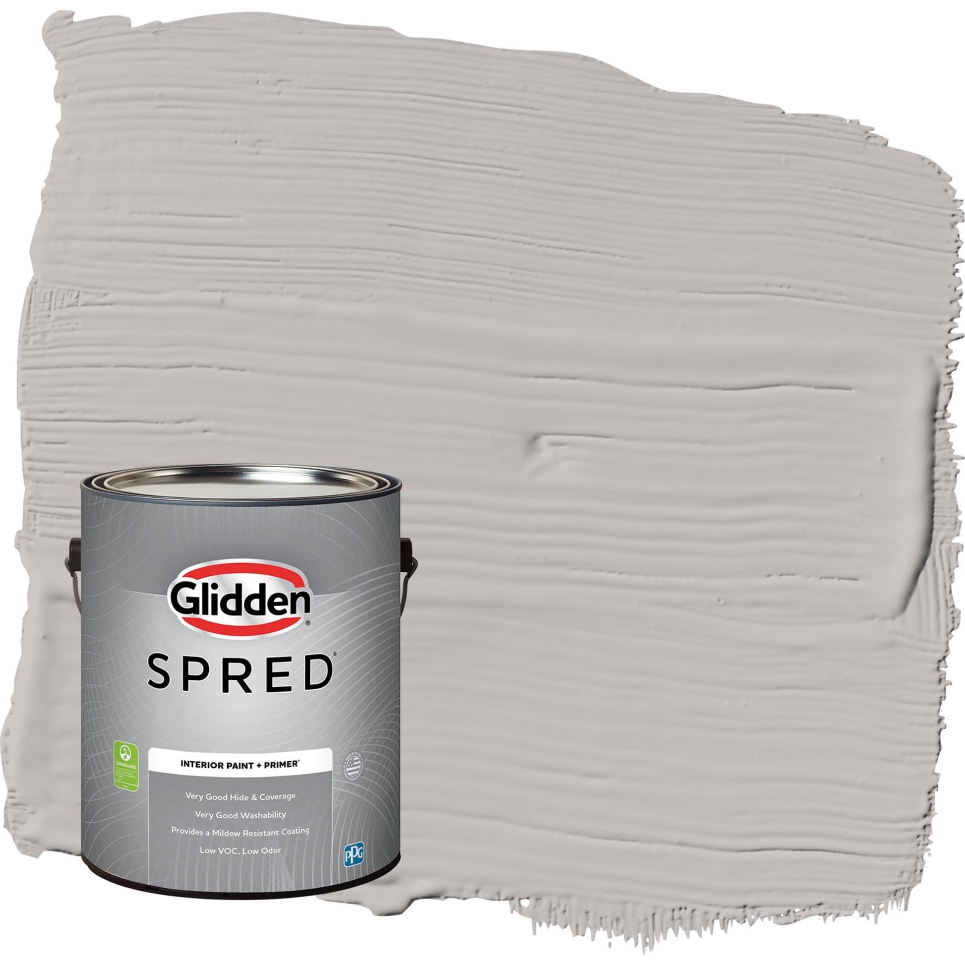 Glidden Spred Gray Shadows / Grey, Flat Interior Paint with Primer, 1 Gallon