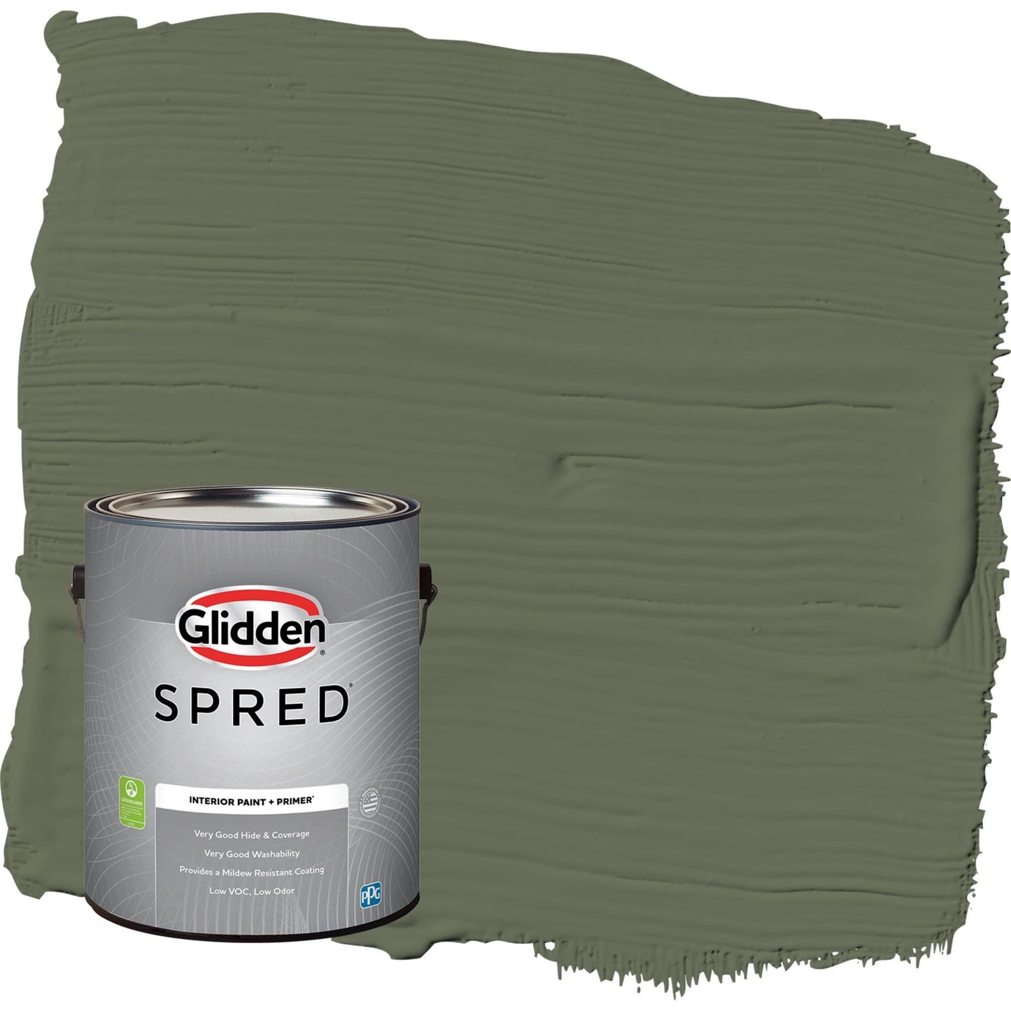 Glidden Spred All About Olive / Green, Flat Interior Paint with Primer, 1 Gallon