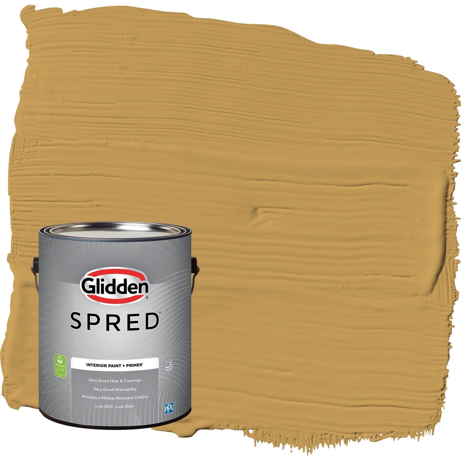 Glidden Spred Amaretto Sours / Yellow, Eggshell Interior Paint with Primer, 1 Gallon