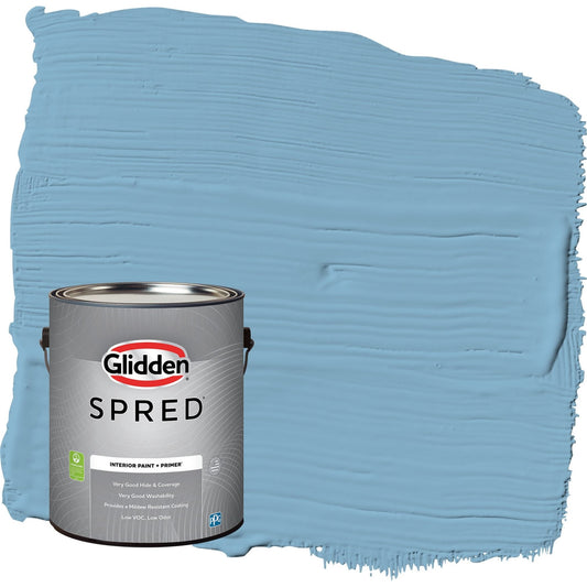 Glidden Spred Arabella / Blue, Semi-Gloss Interior Paint with Primer, 1 Gallon