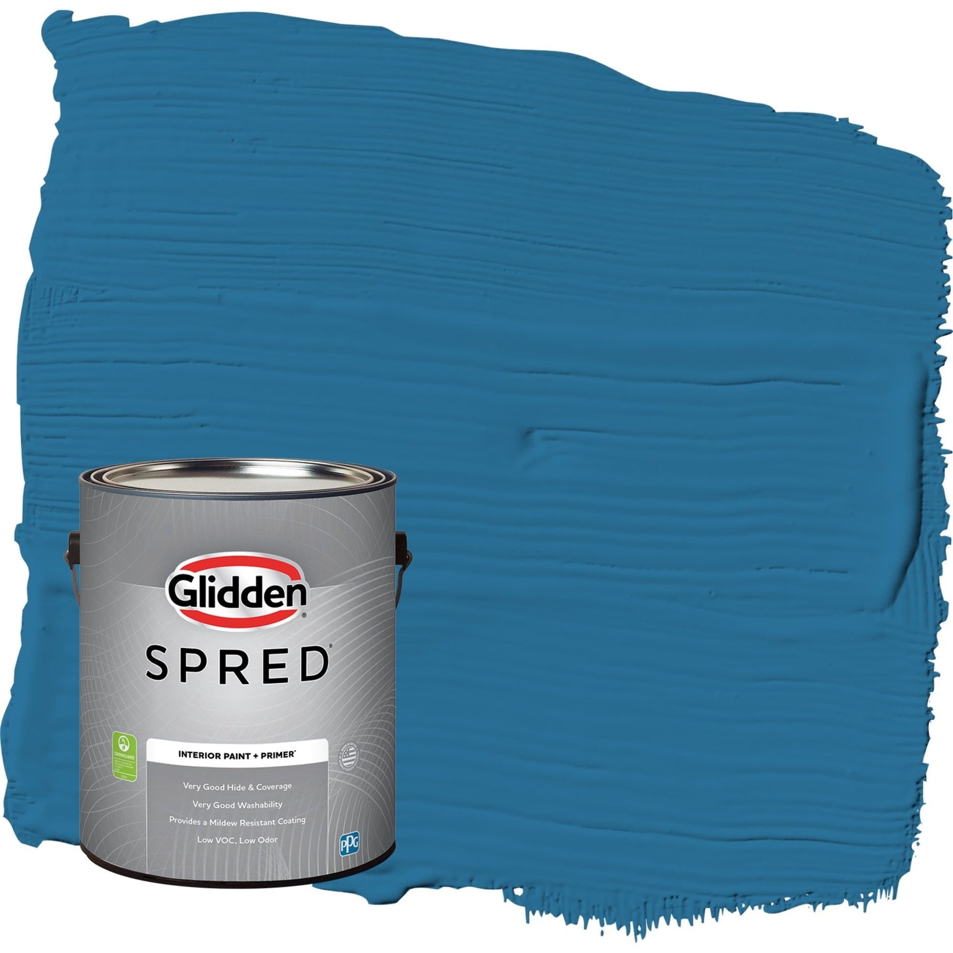 Glidden Spred Blue Oasis / Blue, Semi-Gloss Interior Paint with Primer, 1 Gallon