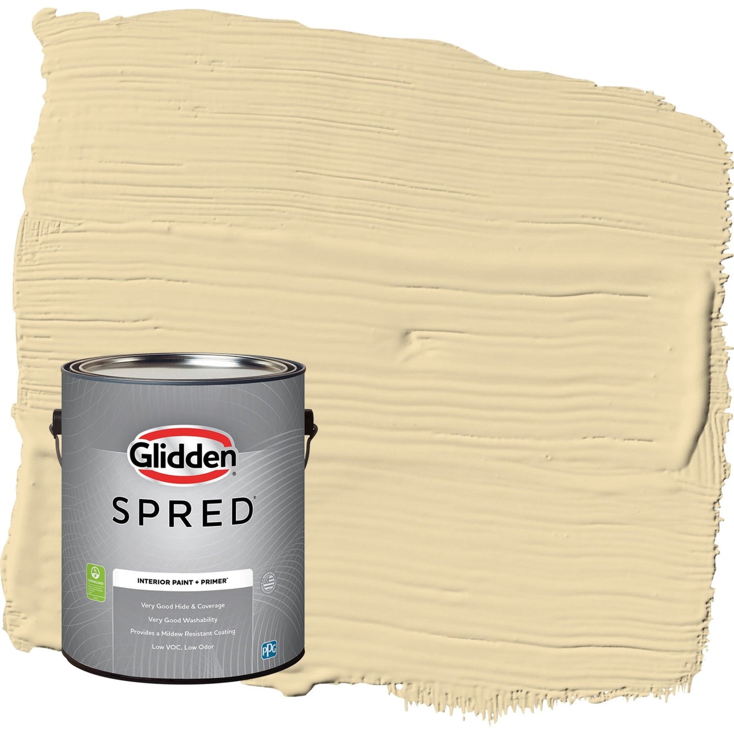 Glidden Spred Caramelized Pears / Yellow, Flat Interior Paint with Primer, 1 Gallon