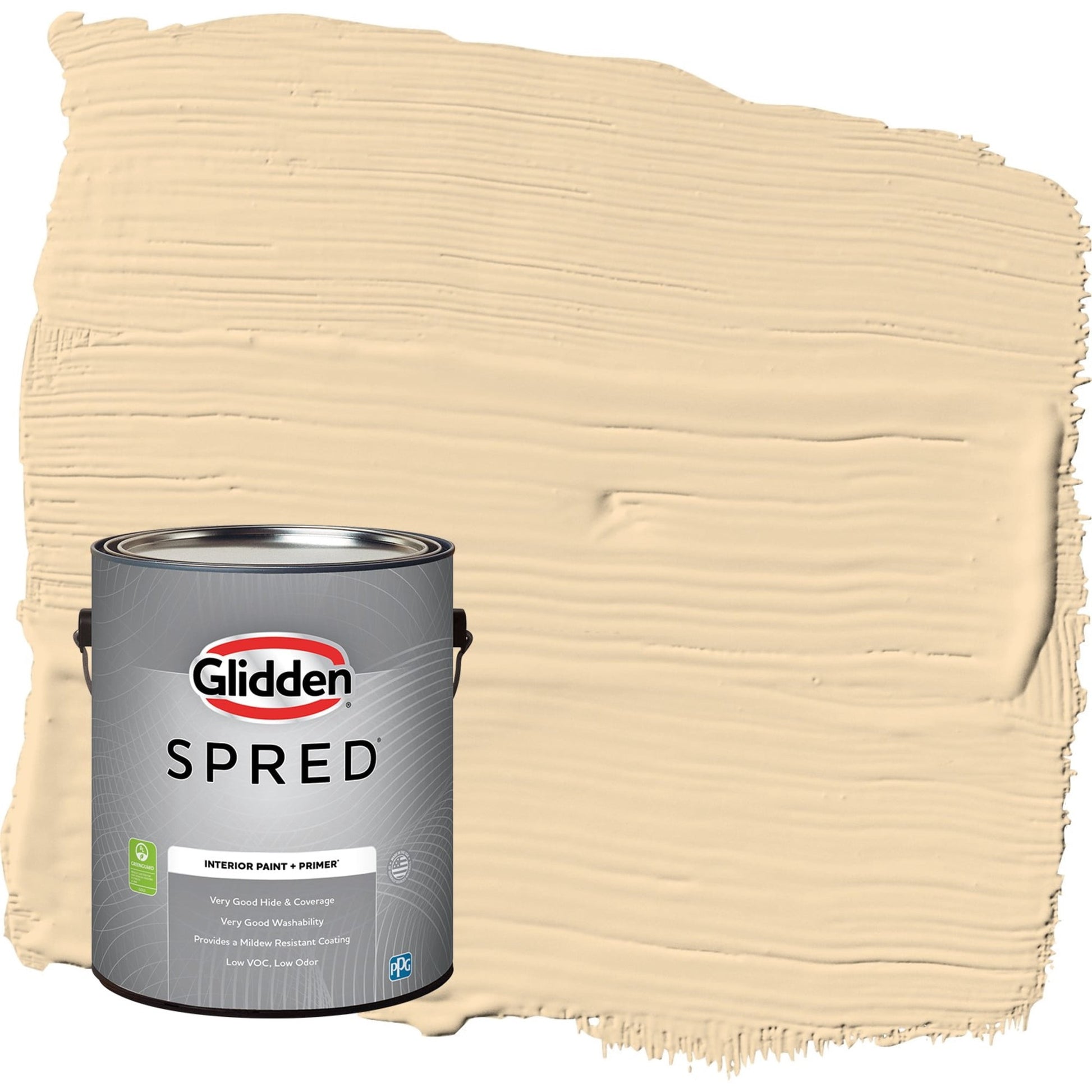 Glidden Spred Chai Tea Latte / Yellow, Flat Interior Paint with Primer, 1 Gallon