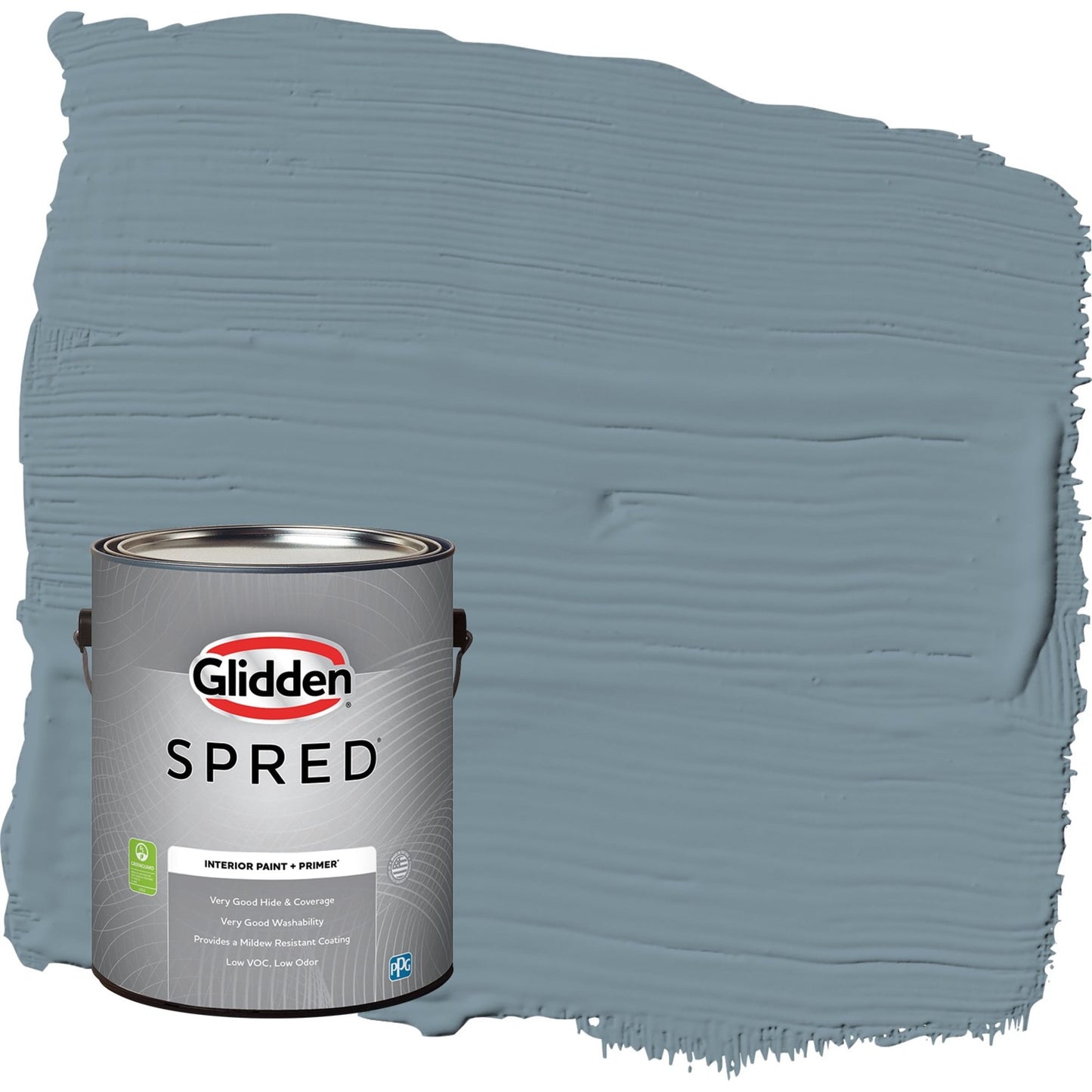Glidden Spred Chalky Blue / Blue, Flat Interior Paint with Primer, 1 Gallon