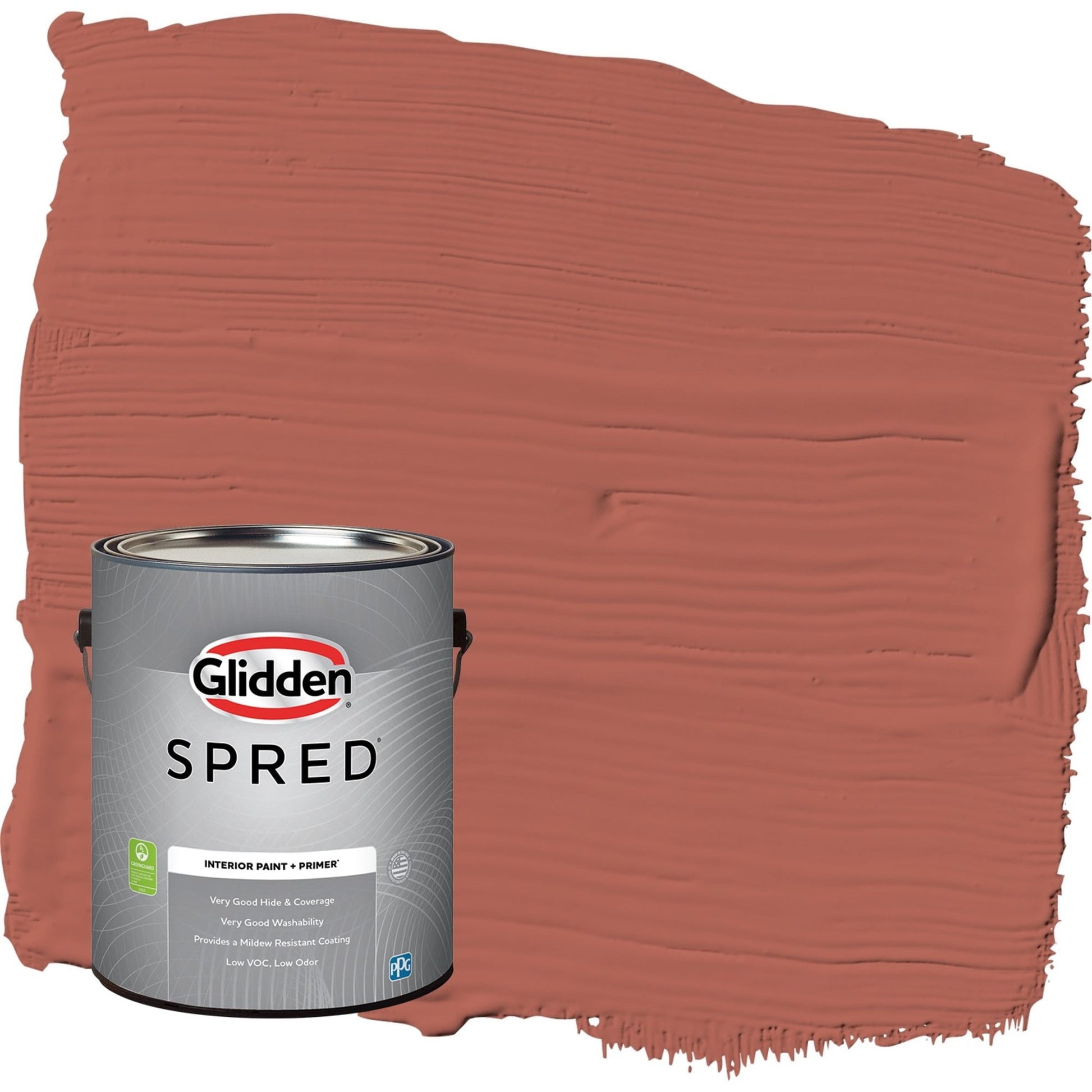 Glidden Spred Cinnabar / Red, Flat Interior Paint with Primer, 1 Gallon