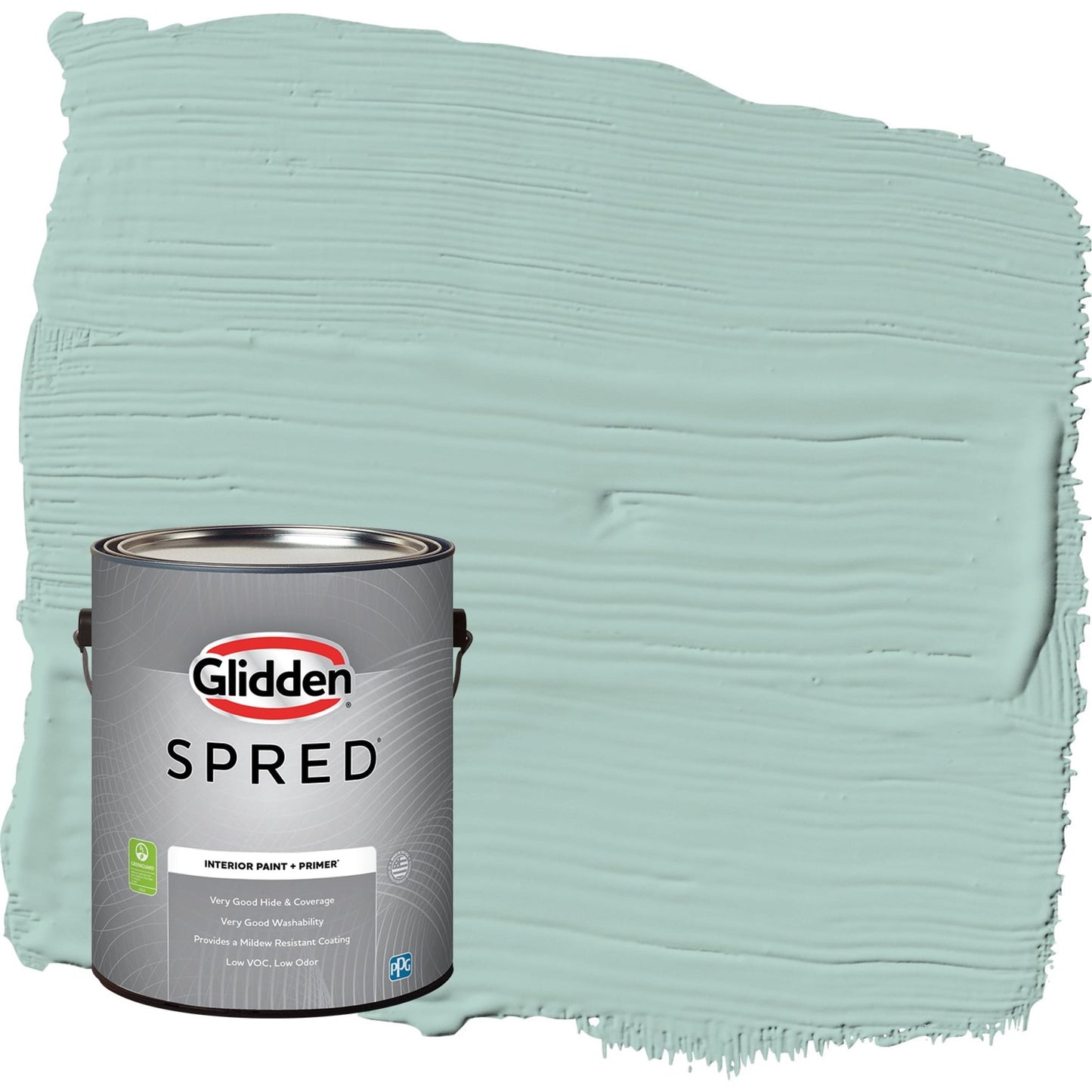 Glidden Spred Copenhagen / Green, Flat Interior Paint with Primer, 1 Gallon