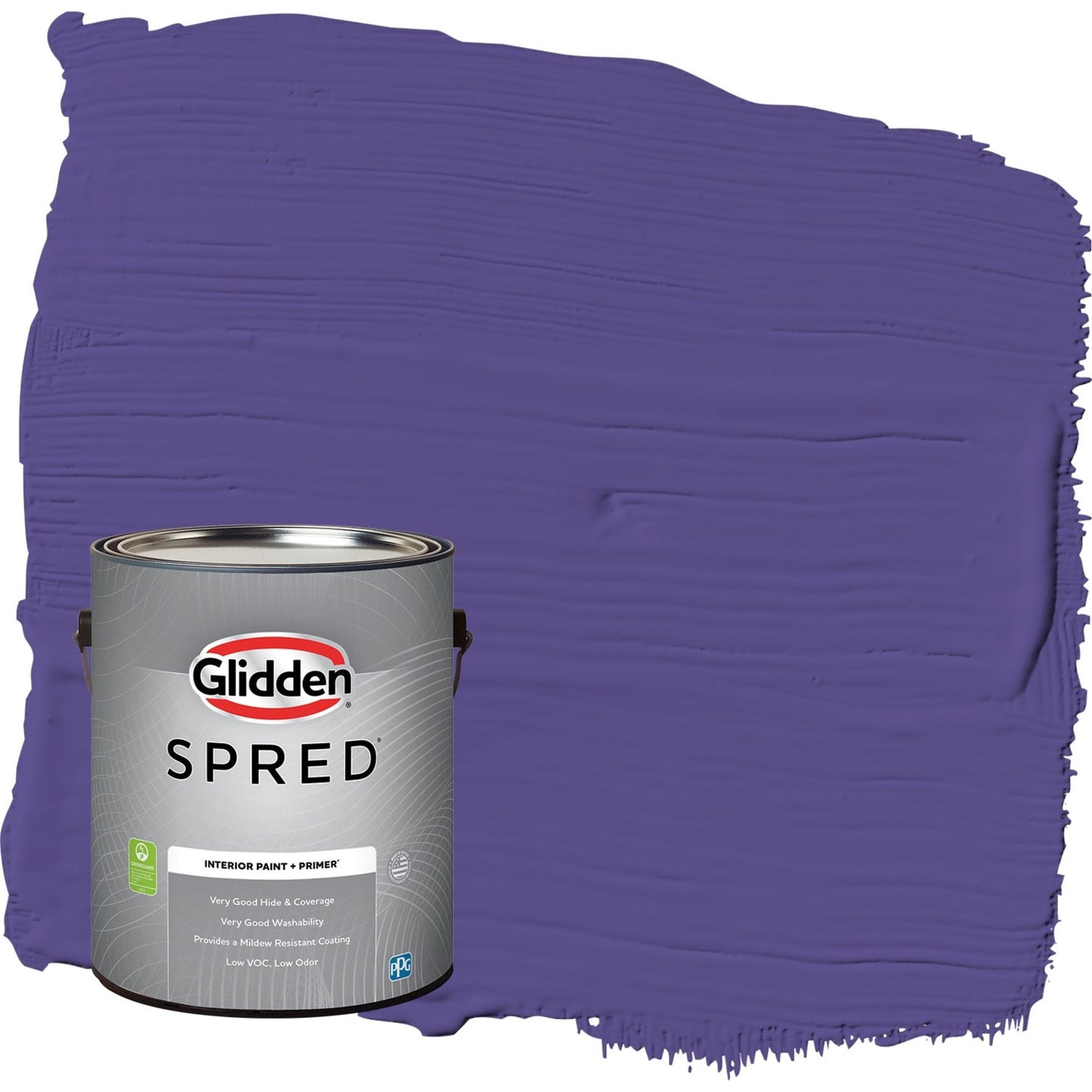 Glidden Spred Eggplant / Purple, Semi-Gloss Interior Paint with Primer, 1 Gallon