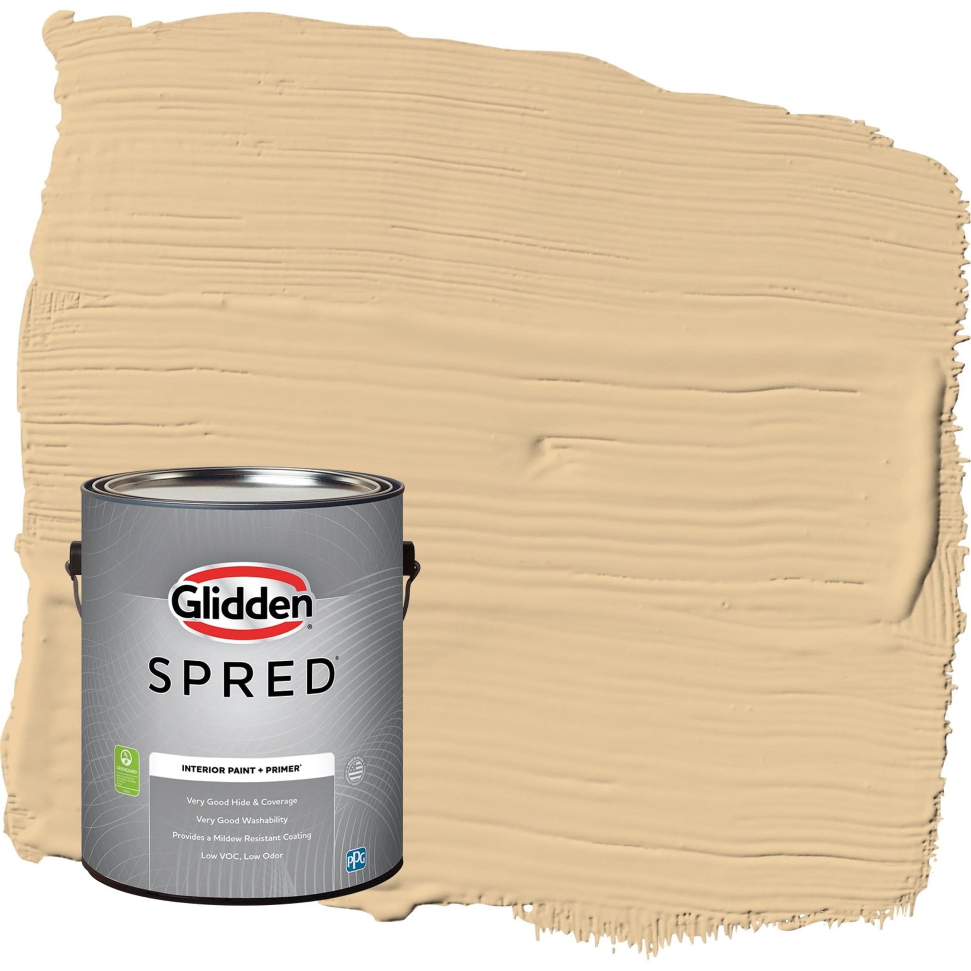Glidden Spred Faint Fawn / Yellow, Eggshell Interior Paint with Primer, 1 Gallon