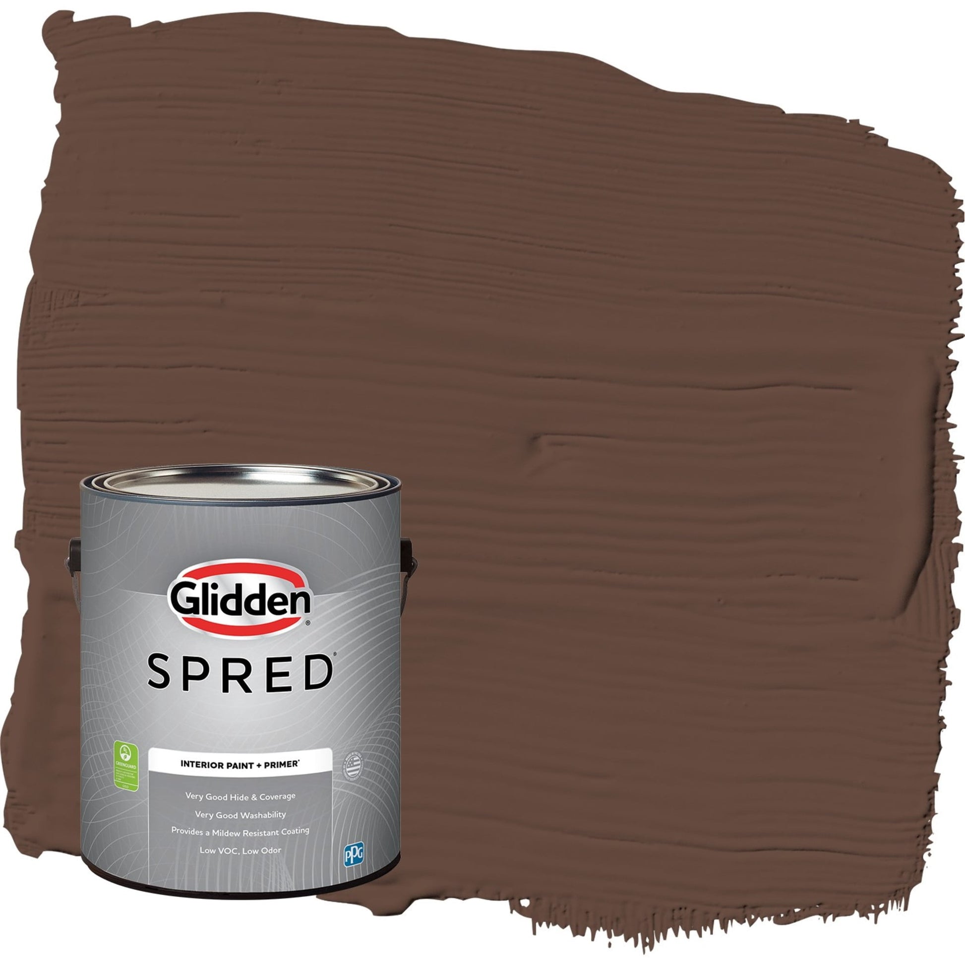 Glidden Spred Fudge / Brown, Eggshell Interior Paint with Primer, 1 Gallon