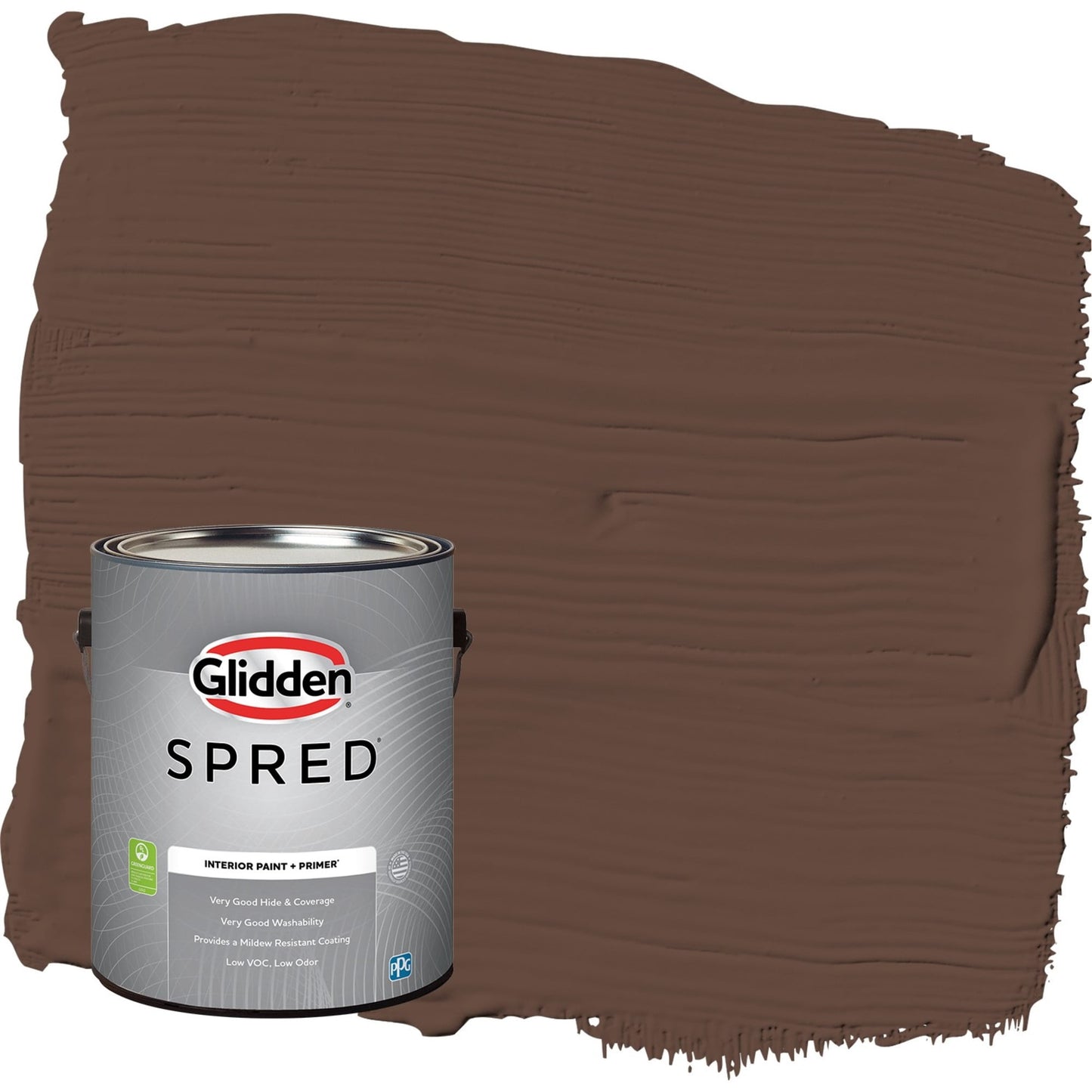 Glidden Spred Fudge / Brown, Flat Interior Paint with Primer, 1 Gallon