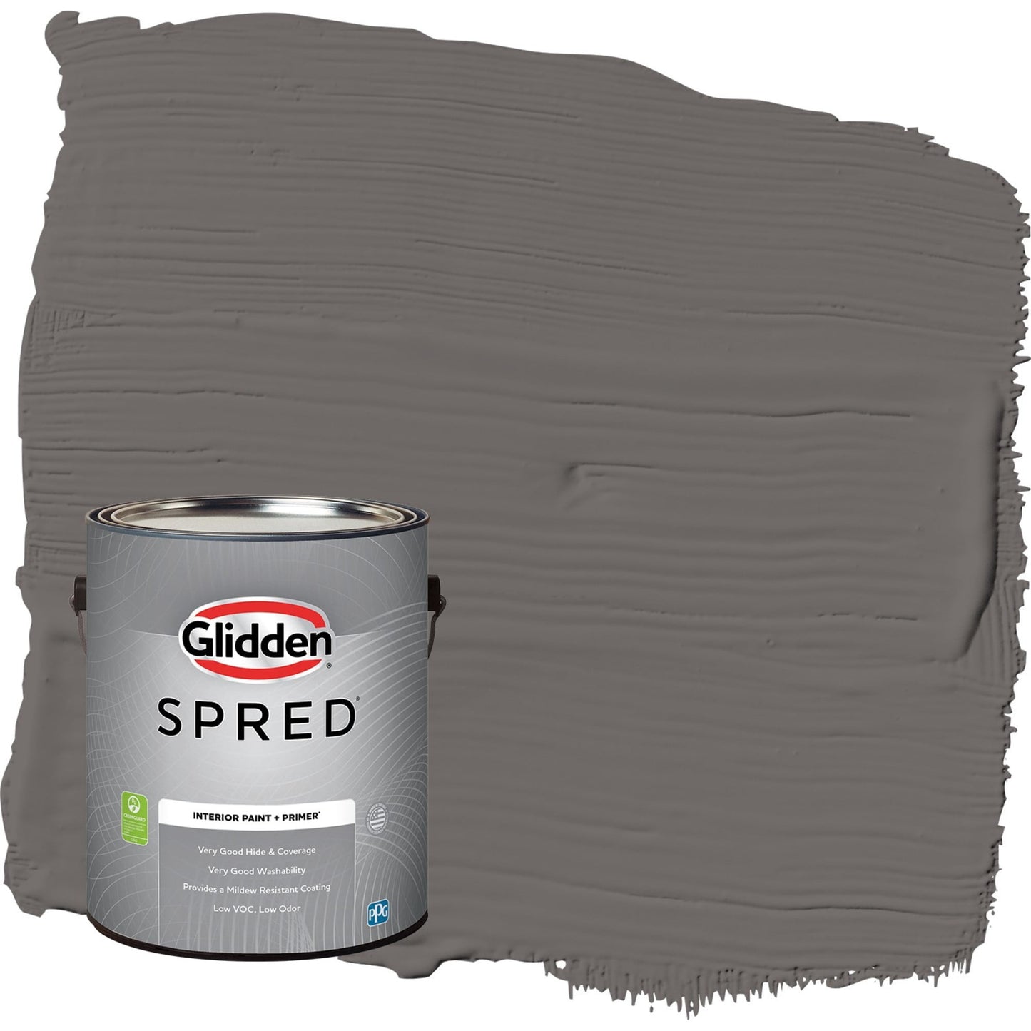 Glidden Spred Gibraltar Gray / Grey, Flat Interior Paint with Primer, 1 Gallon