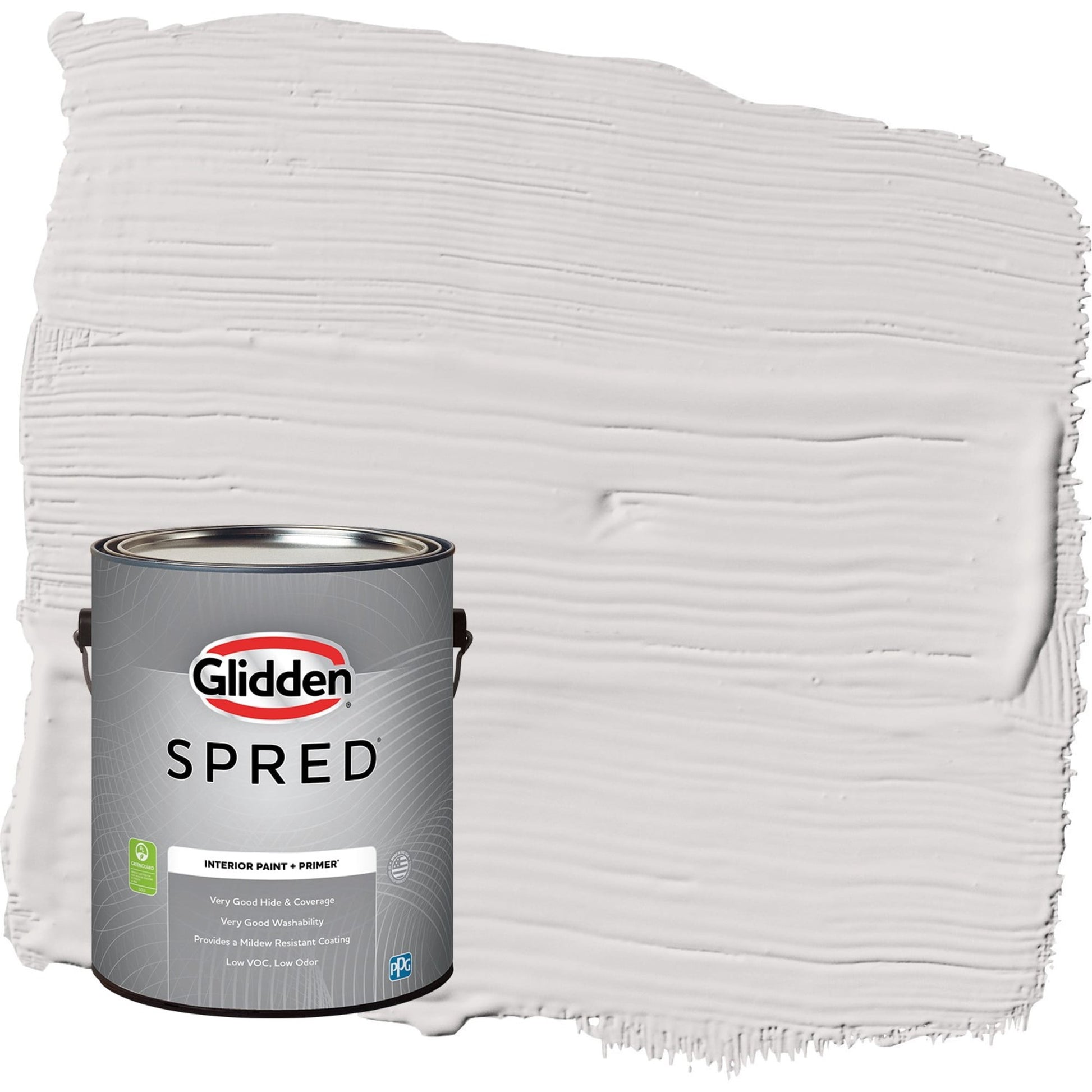 Glidden Spred Go To Gray / Grey, Semi-Gloss Interior Paint with Primer, 1 Gallon
