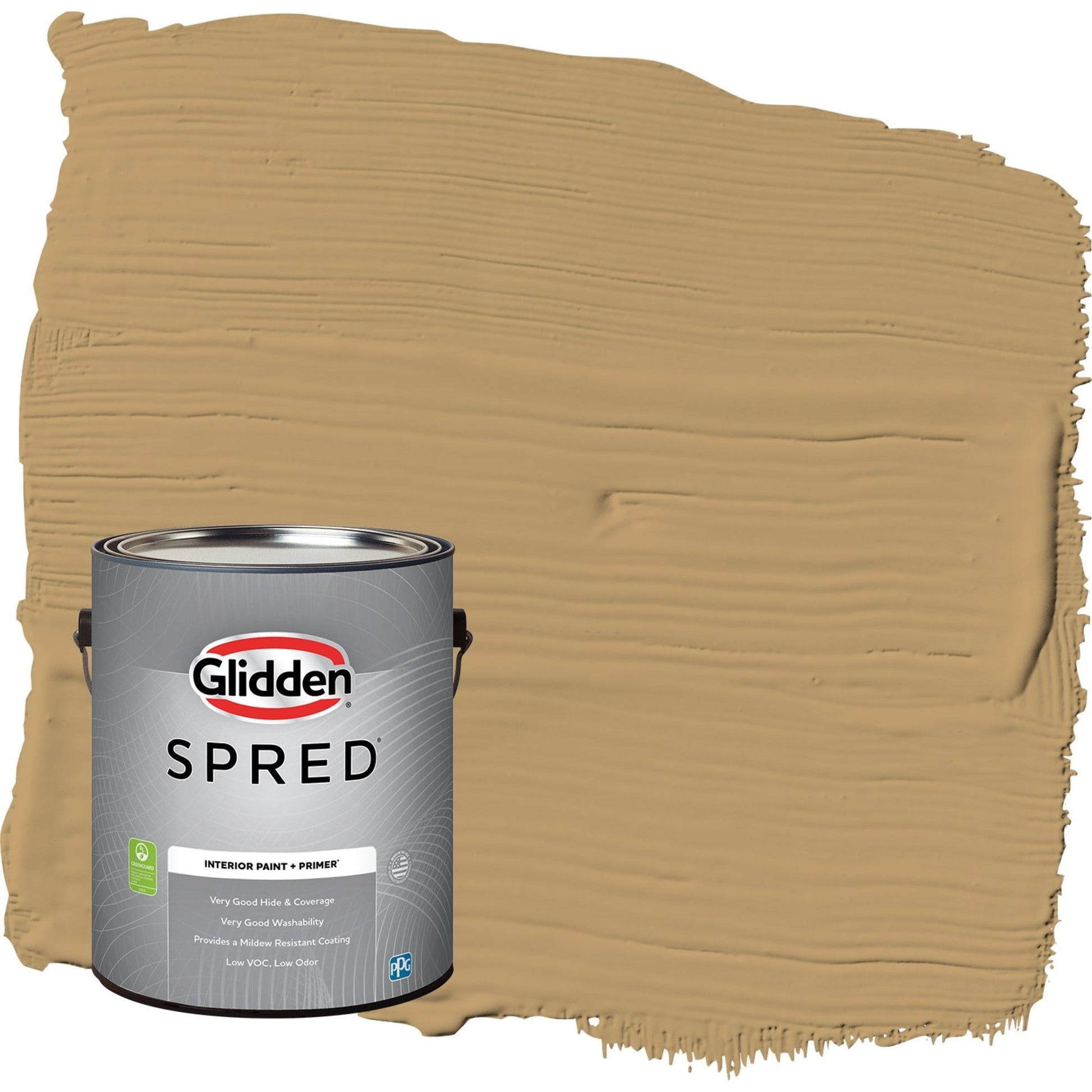 Glidden Spred Golden Granola / Beige, Eggshell Interior Paint with Primer, 1 Gallon