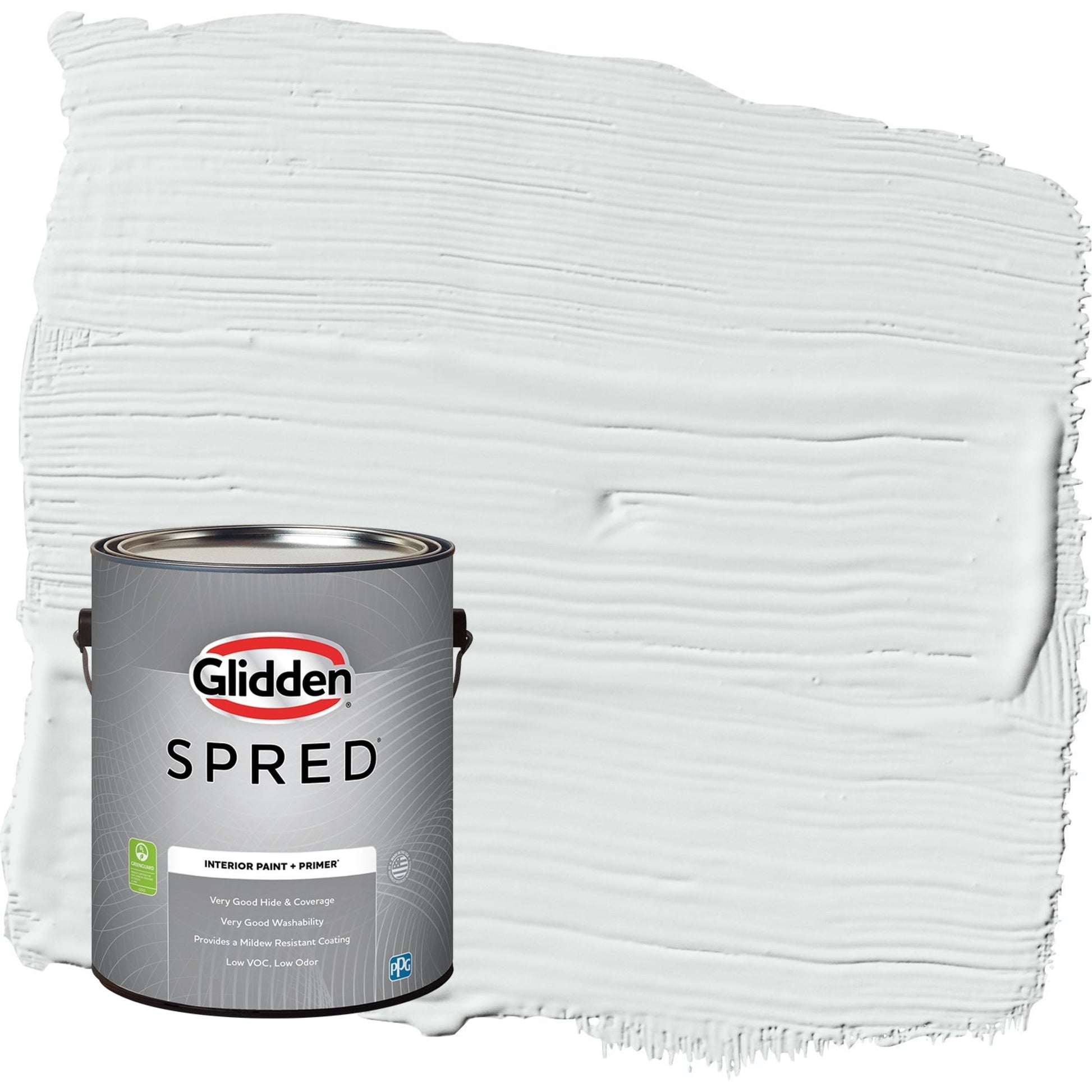 Glidden Spred Gray Glimpse / Grey, Flat Interior Paint with Primer, 1 Gallon