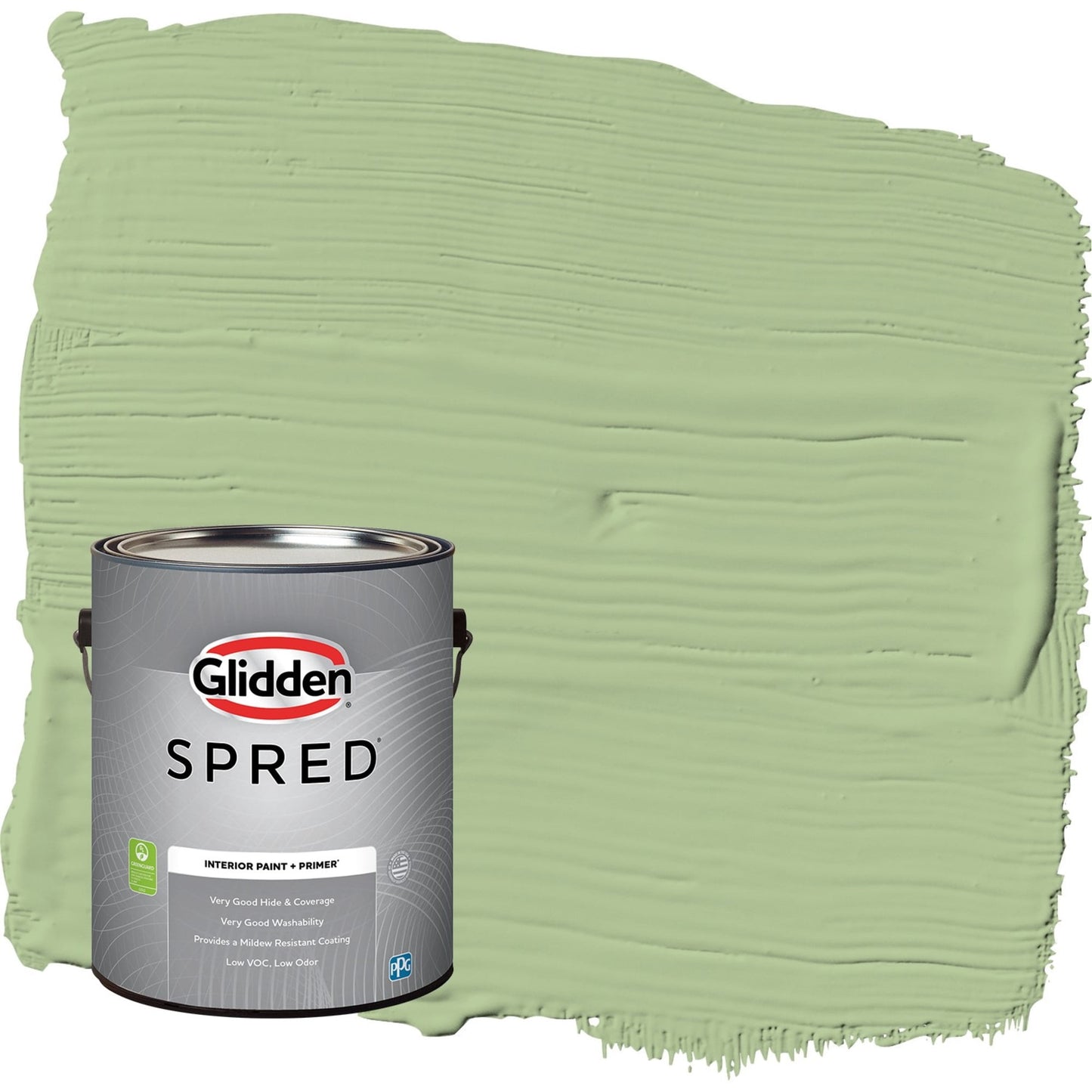 Glidden Spred Harmonious / Green, Semi-Gloss Interior Paint with Primer, 1 Gallon