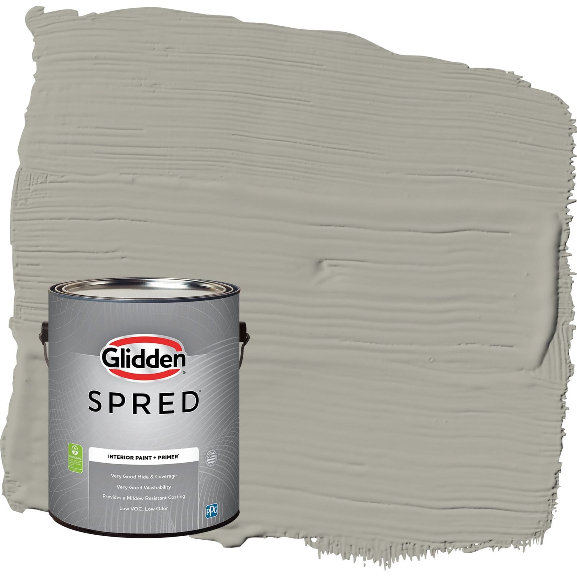 Glidden Spred Hot Stone / Gray, Semi-Gloss Interior Paint with Primer, 1 Gallon