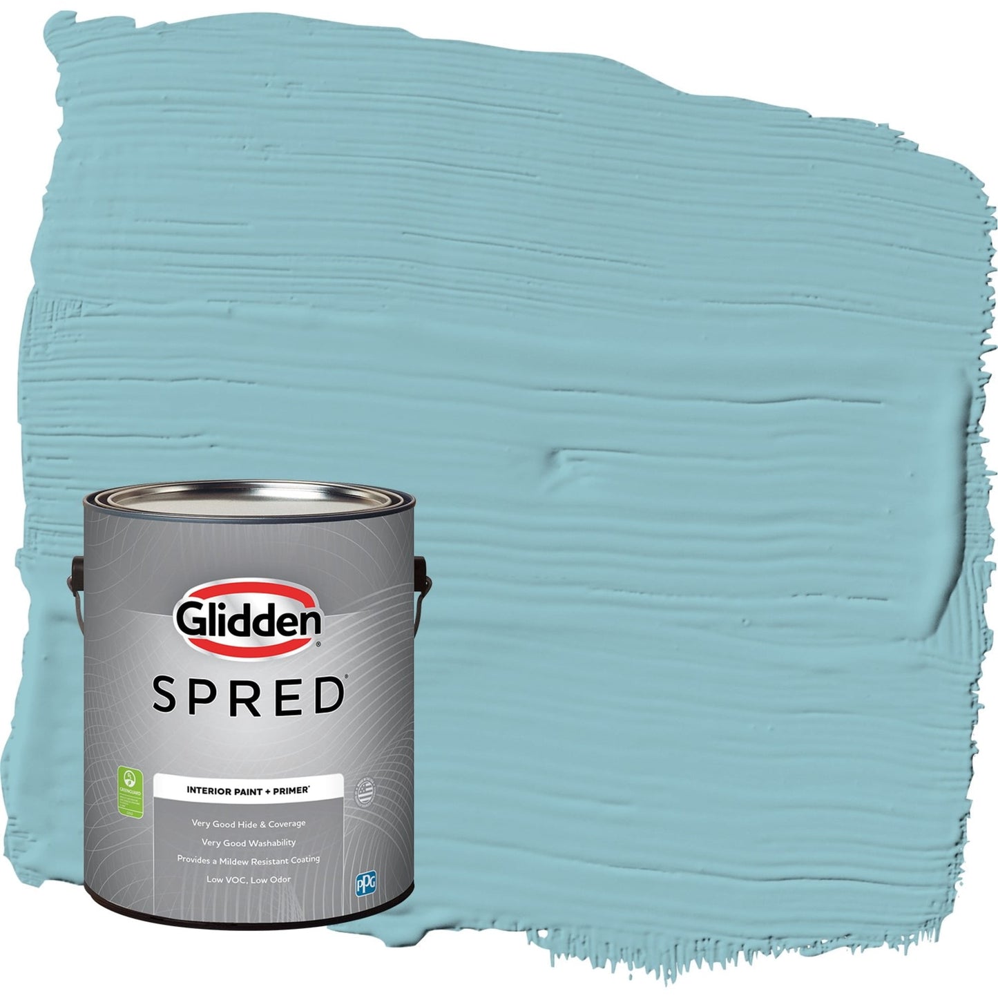 Glidden Spred Kingston Aqua / Blue, Semi-Gloss Interior Paint with Primer, 1 Gallon