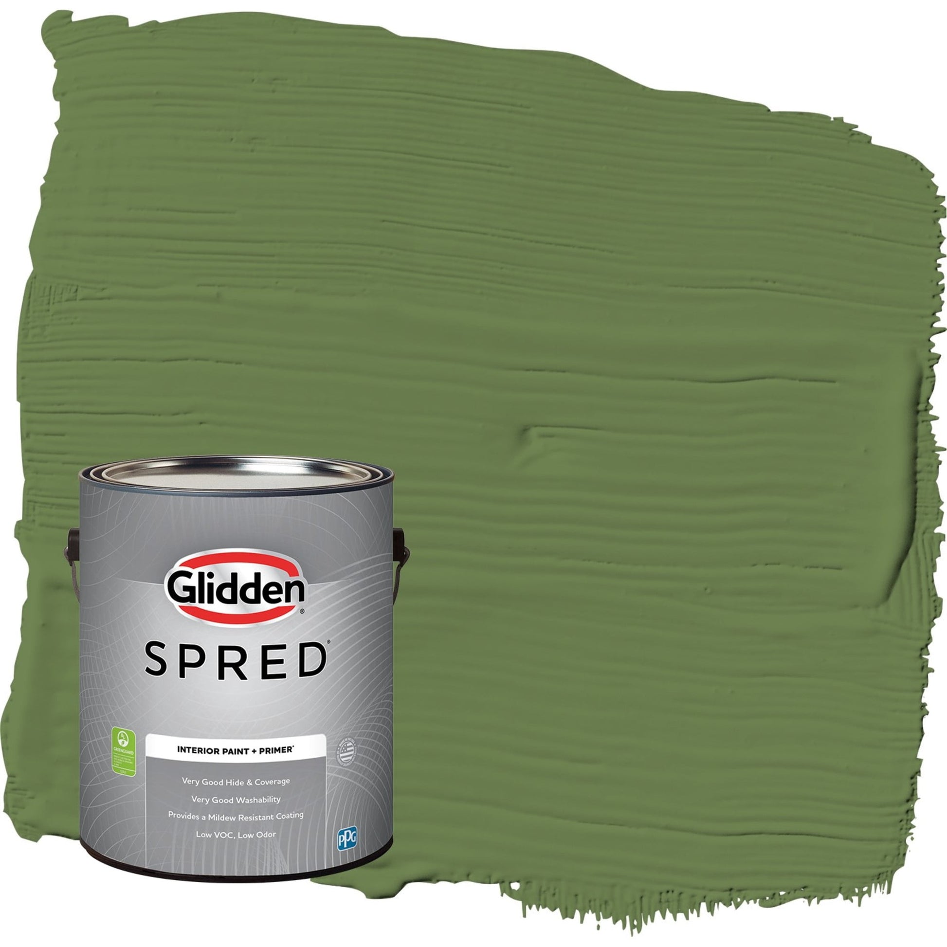 Glidden Spred Mint Leaves / Green, Semi-Gloss Interior Paint with Primer, 1 Gallon