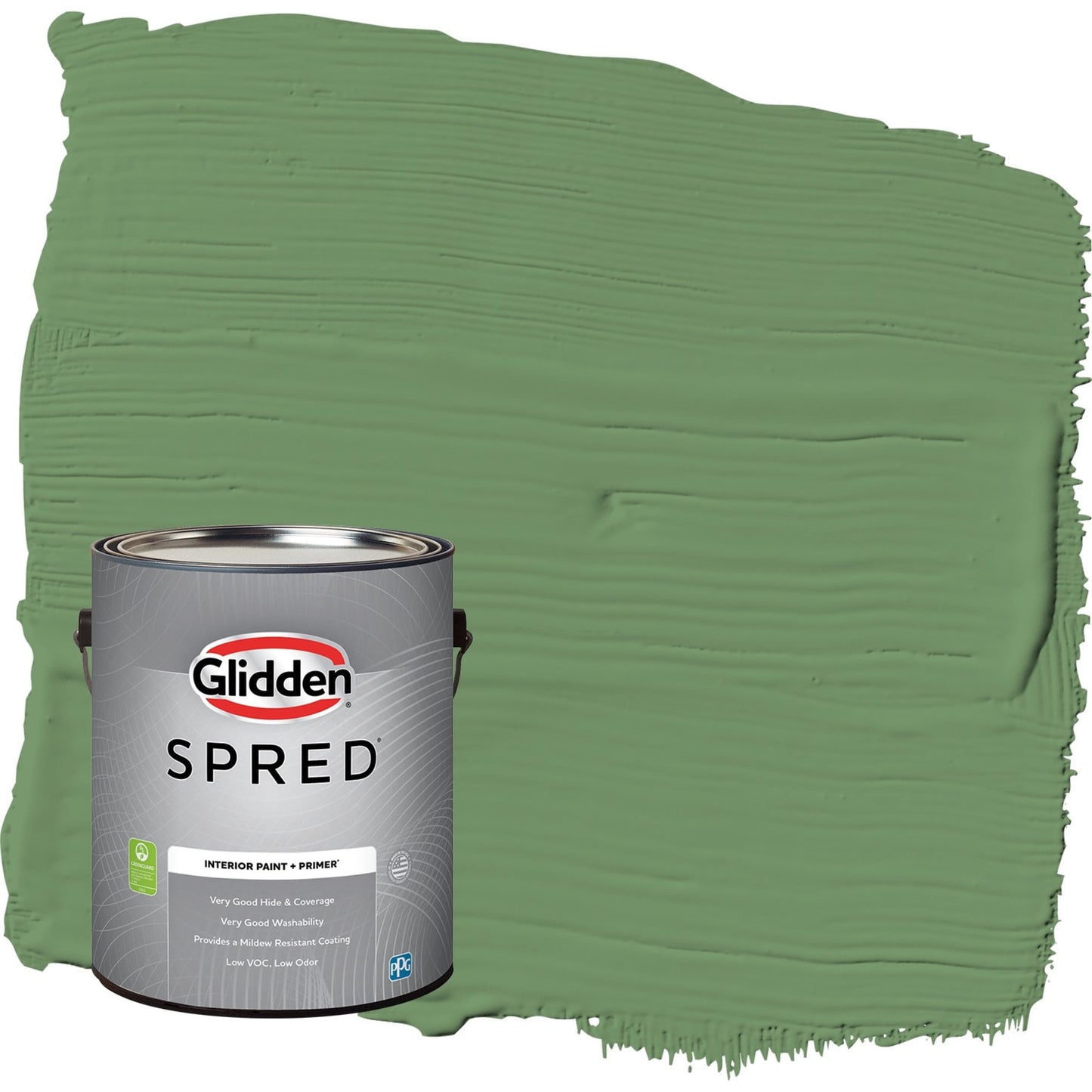 Glidden Spred Moss Ring / Green, Semi-Gloss Interior Paint with Primer, 1 Gallon