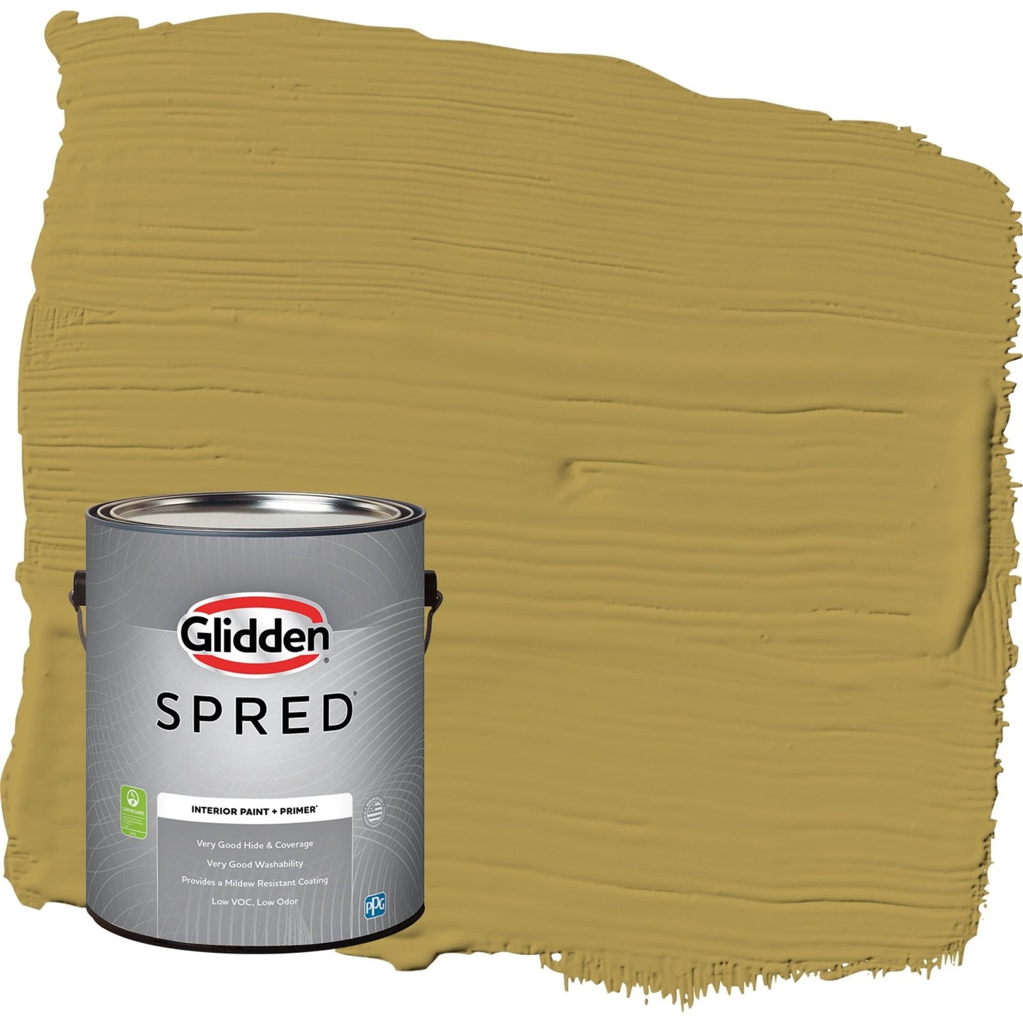 Glidden Spred Obsession / Yellow, Flat Interior Paint with Primer, 1 Gallon