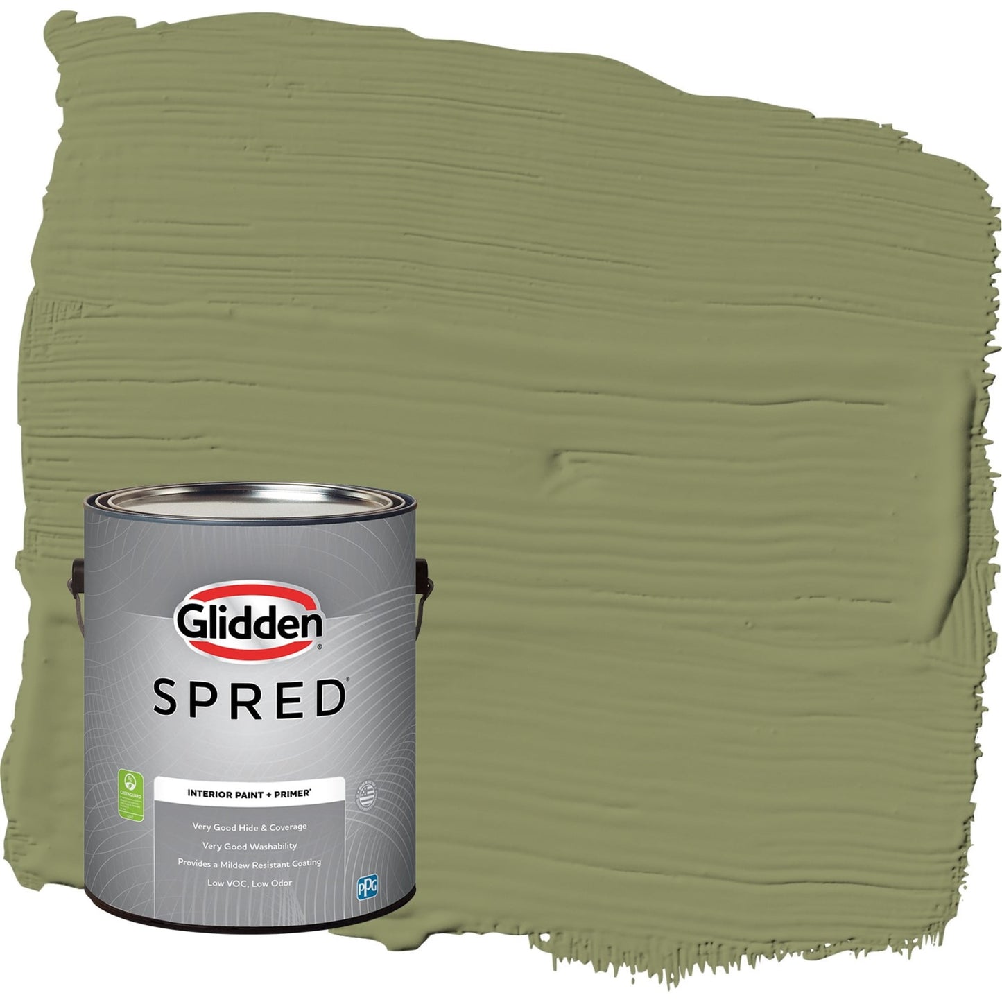 Glidden Spred Paid in Full / Green, Semi-Gloss Interior Paint with Primer, 1 Gallon