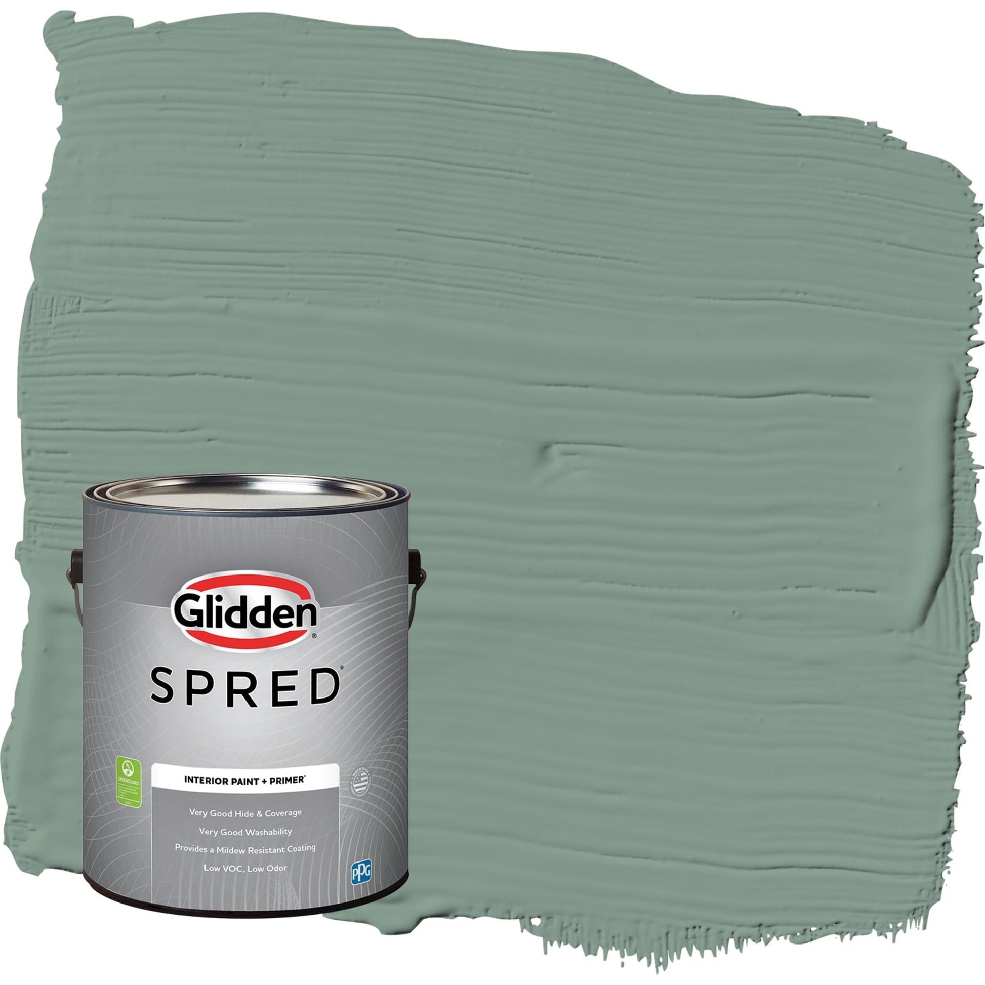 Glidden Spred Paradise Found / Green, Flat Interior Paint with Primer, 1 Gallon