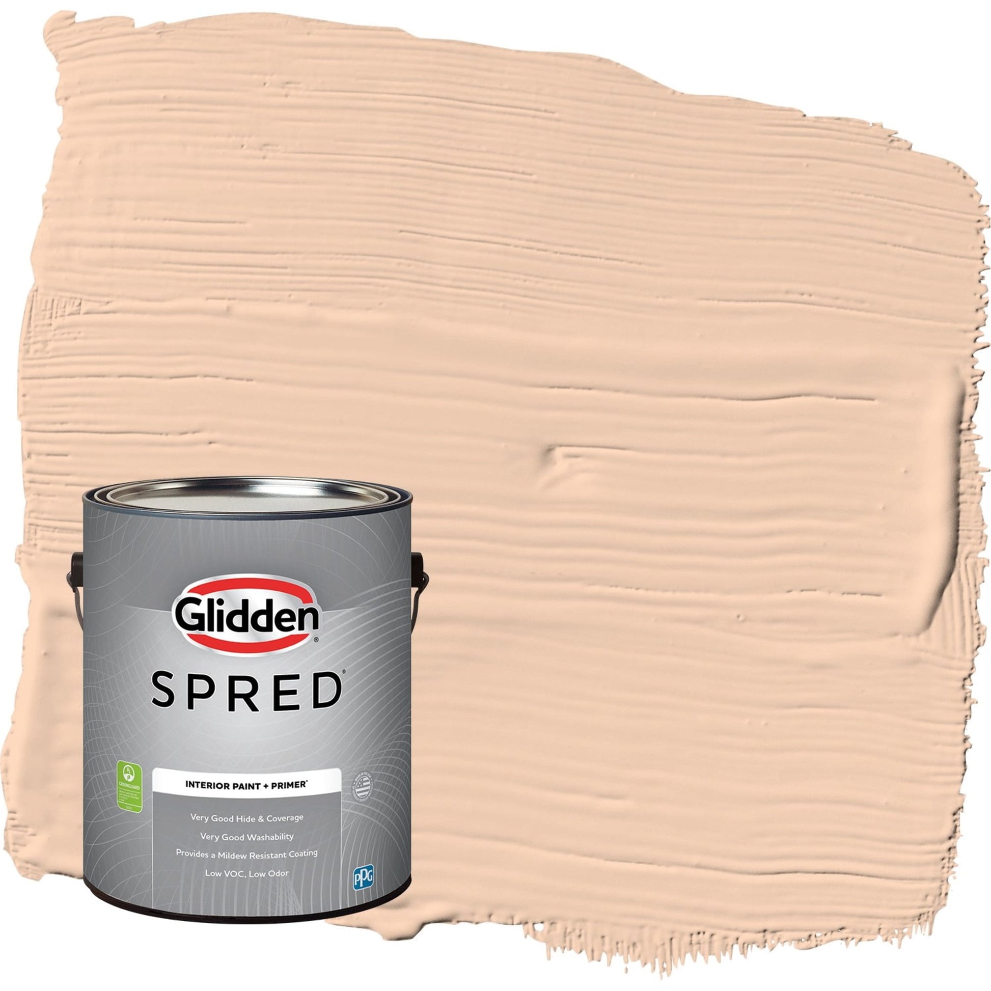 Glidden Spred Peach Darling / Orange, Eggshell Interior Paint with Primer, 1 Gallon