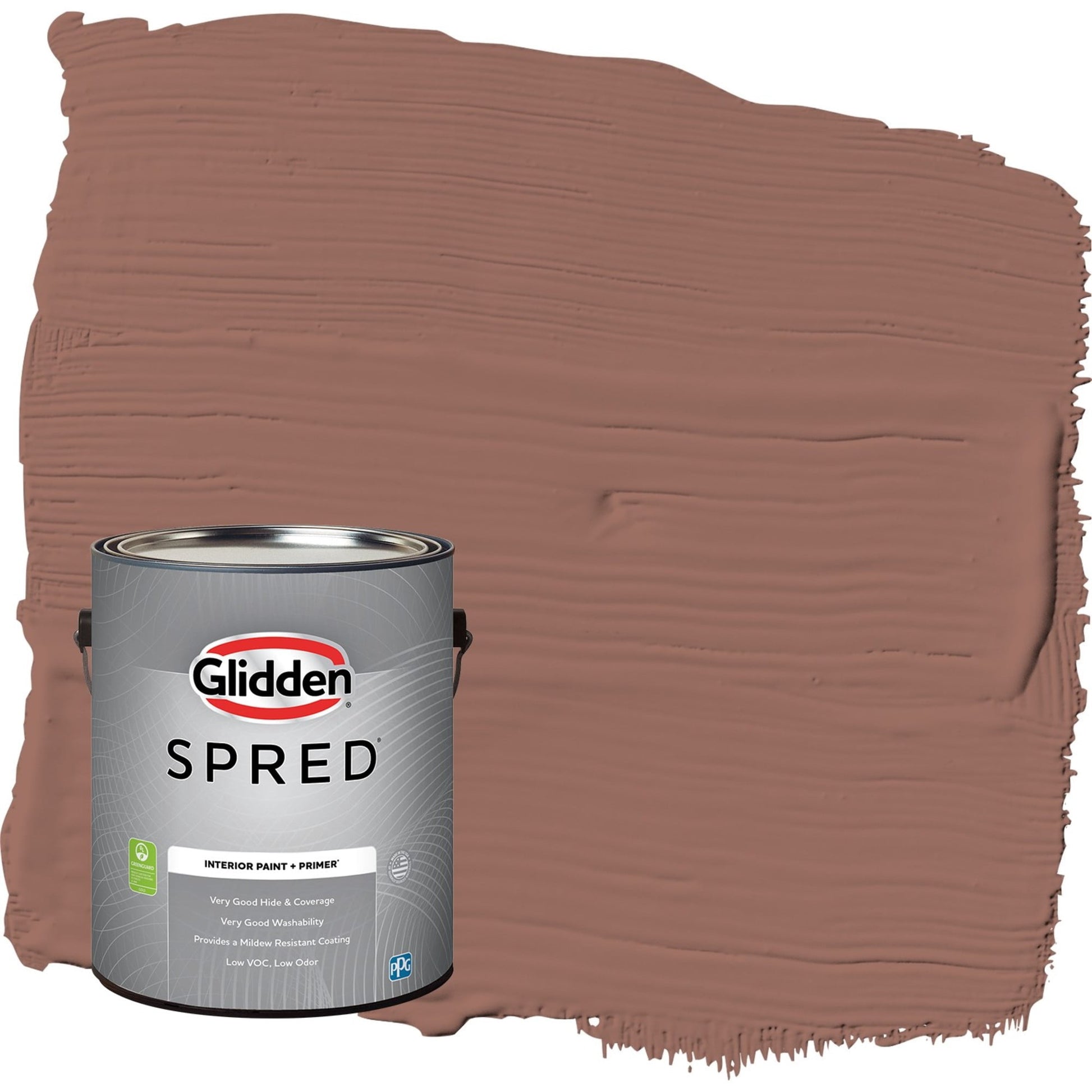 Glidden Spred Safari Brown / Brown, Semi-Gloss Interior Paint with Primer, 1 Gallon