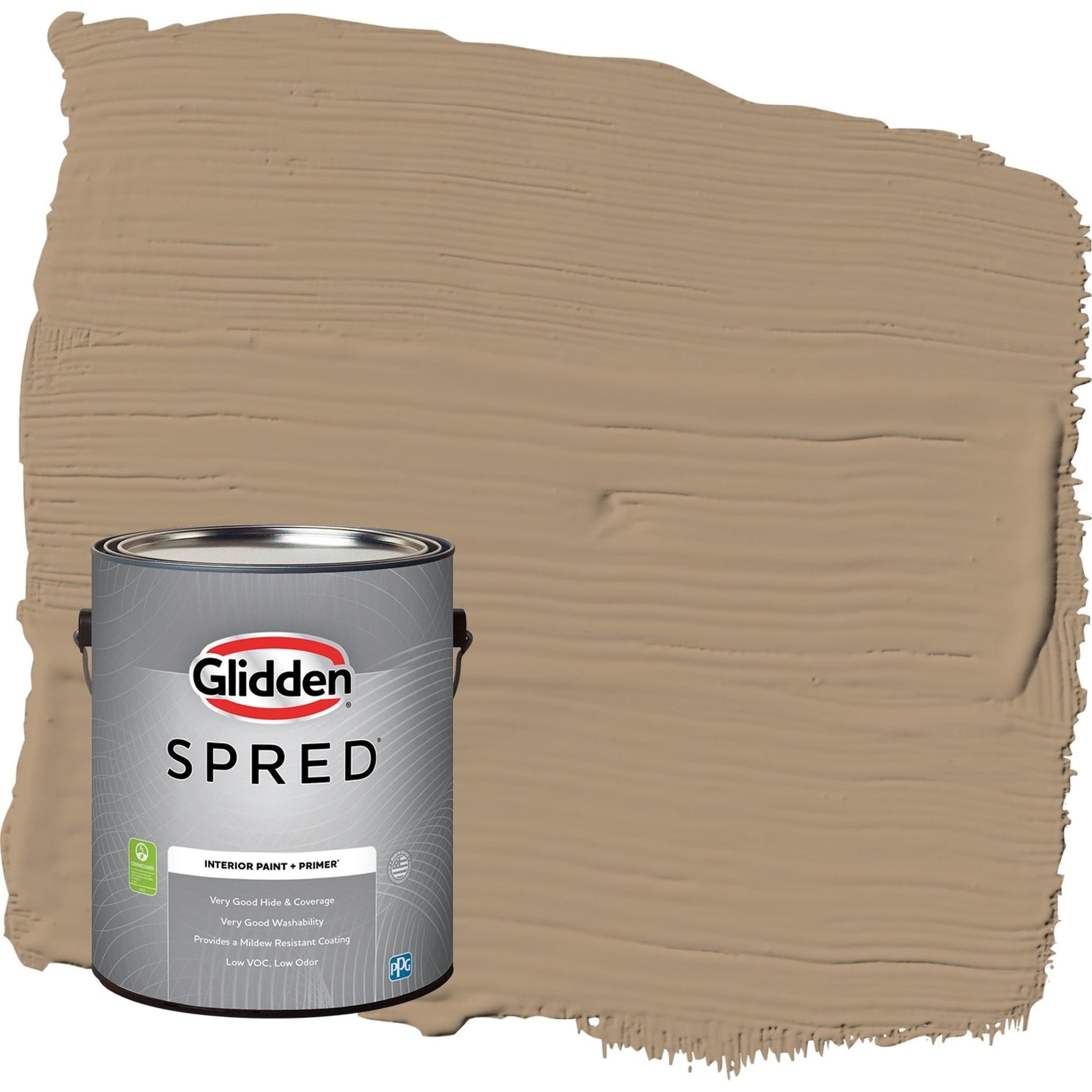 Glidden Spred Sauteed Mushroom / Beige, Semi-Gloss Interior Paint with Primer, 1 Gallon