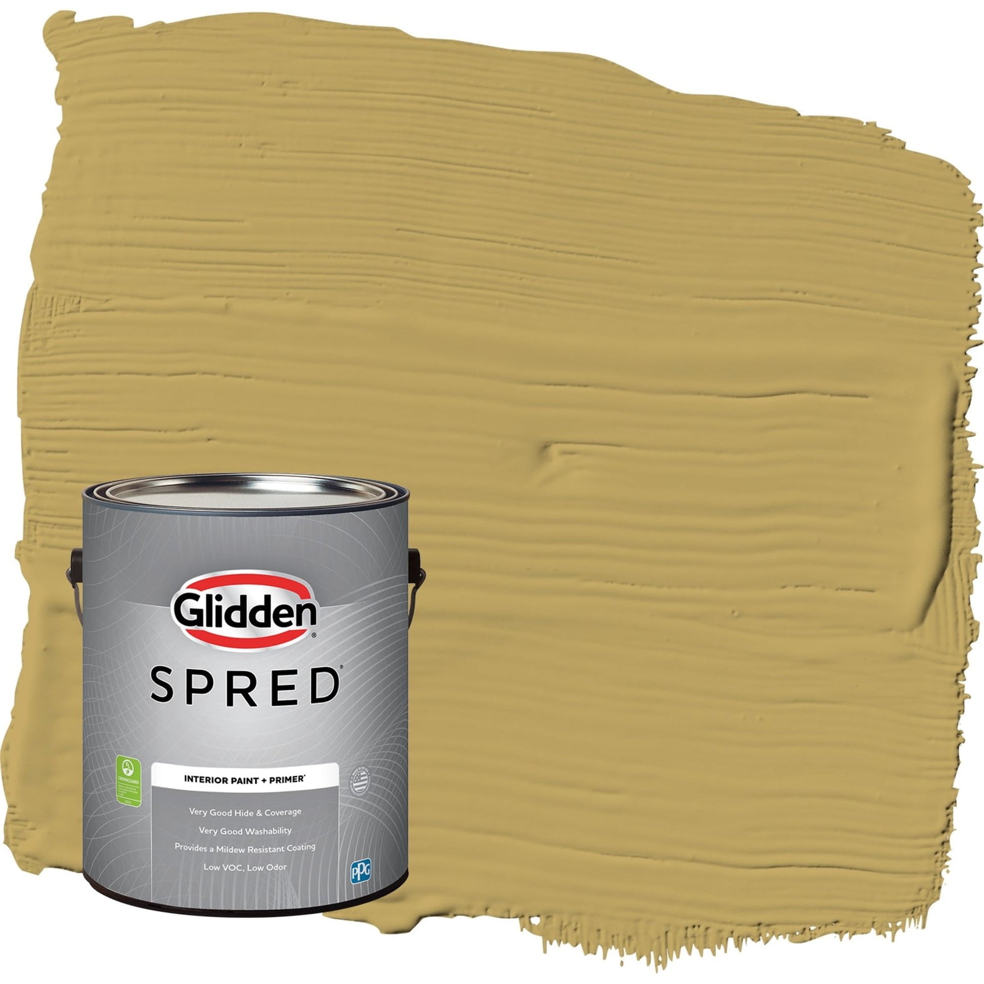 Glidden Spred Shutter Bug / Yellow, Eggshell Interior Paint with Primer, 1 Gallon