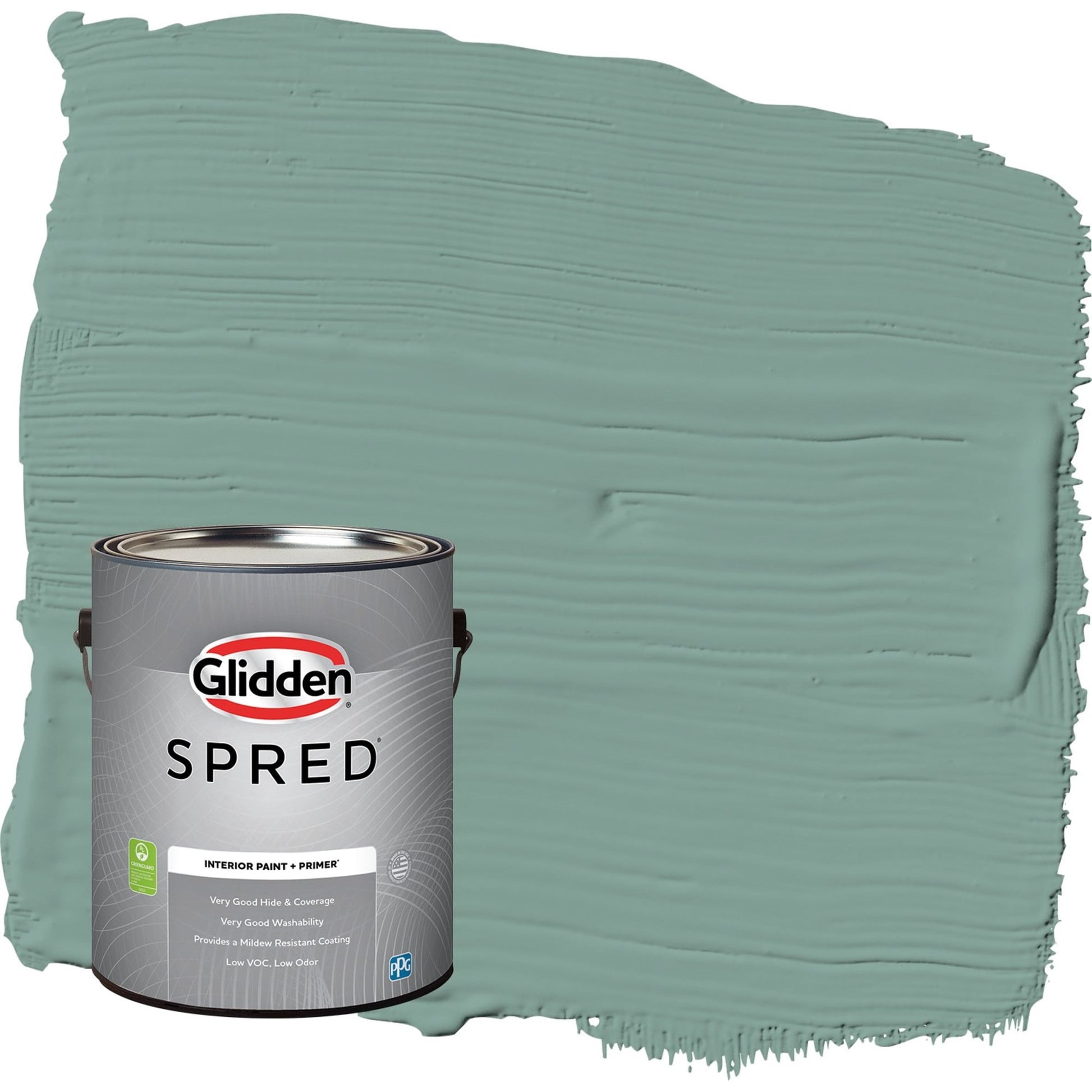 Glidden Spred Silver Laurel / Green, Semi-Gloss Interior Paint with Primer, 1 Gallon