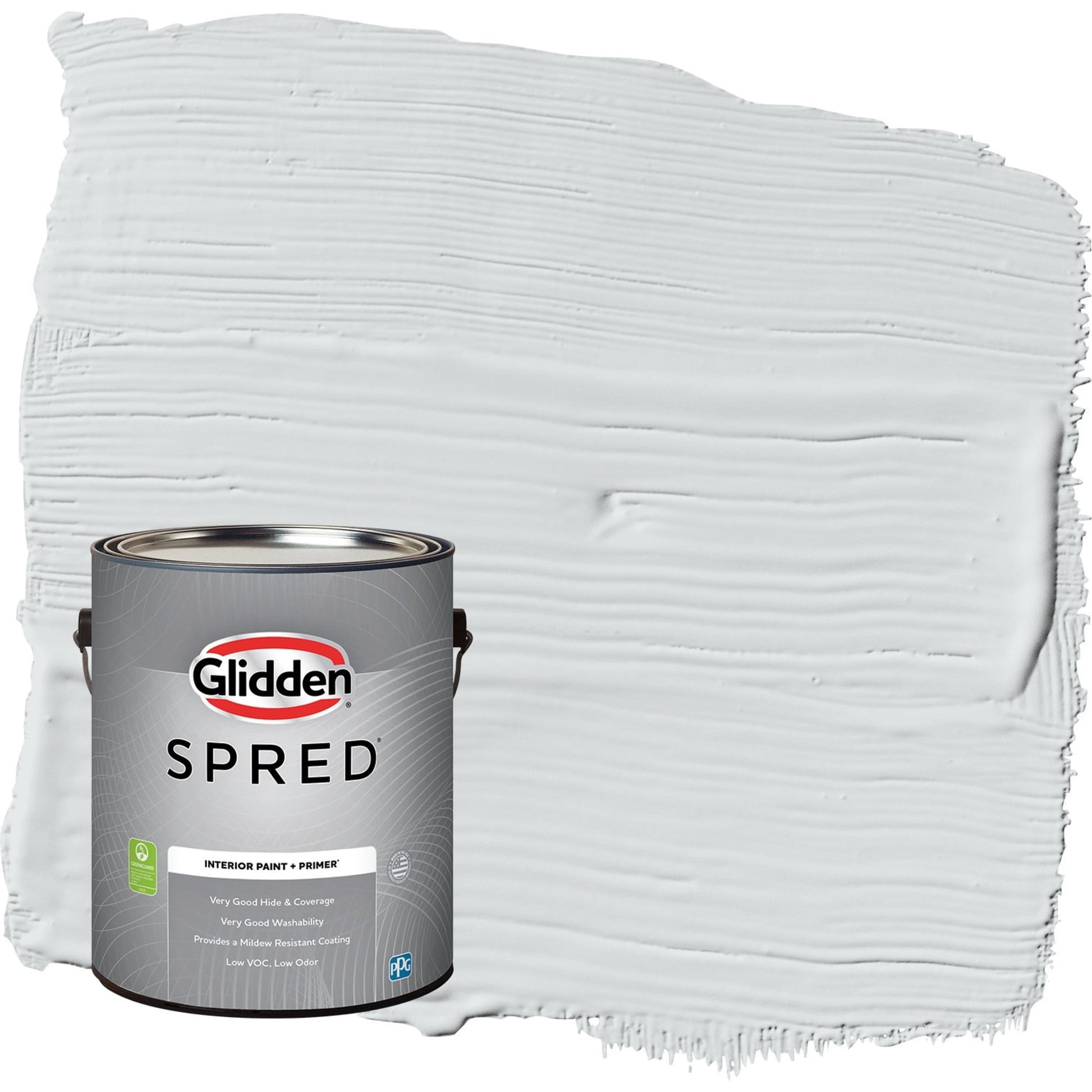 Glidden Spred Spring Thaw / White Flat Interior Paint with Primer, 1 Gallon