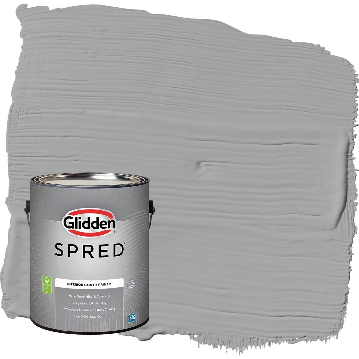 Glidden Spred Stepping Stone / Gray, Eggshell Interior Paint with Primer, 1 Gallon