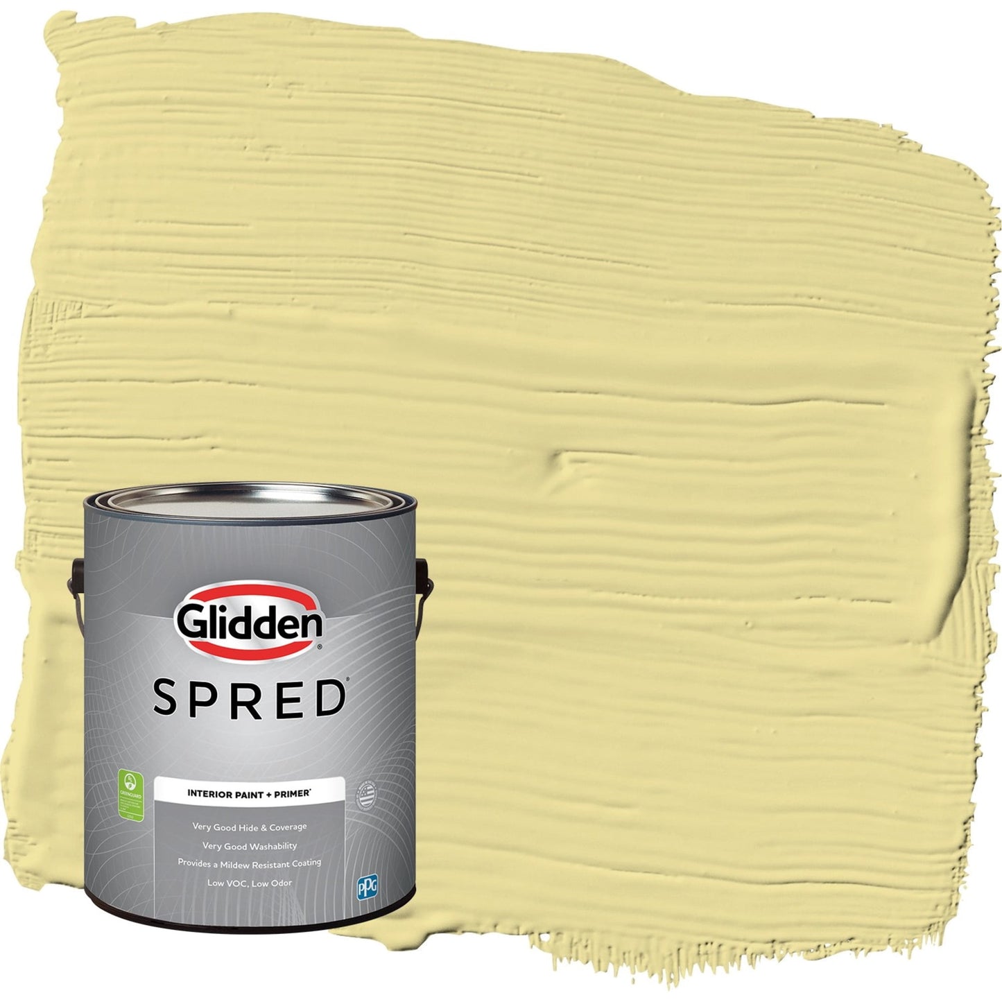 Glidden Spred Subtle Sunshine / Green, Flat Interior Paint with Primer, 1 Gallon