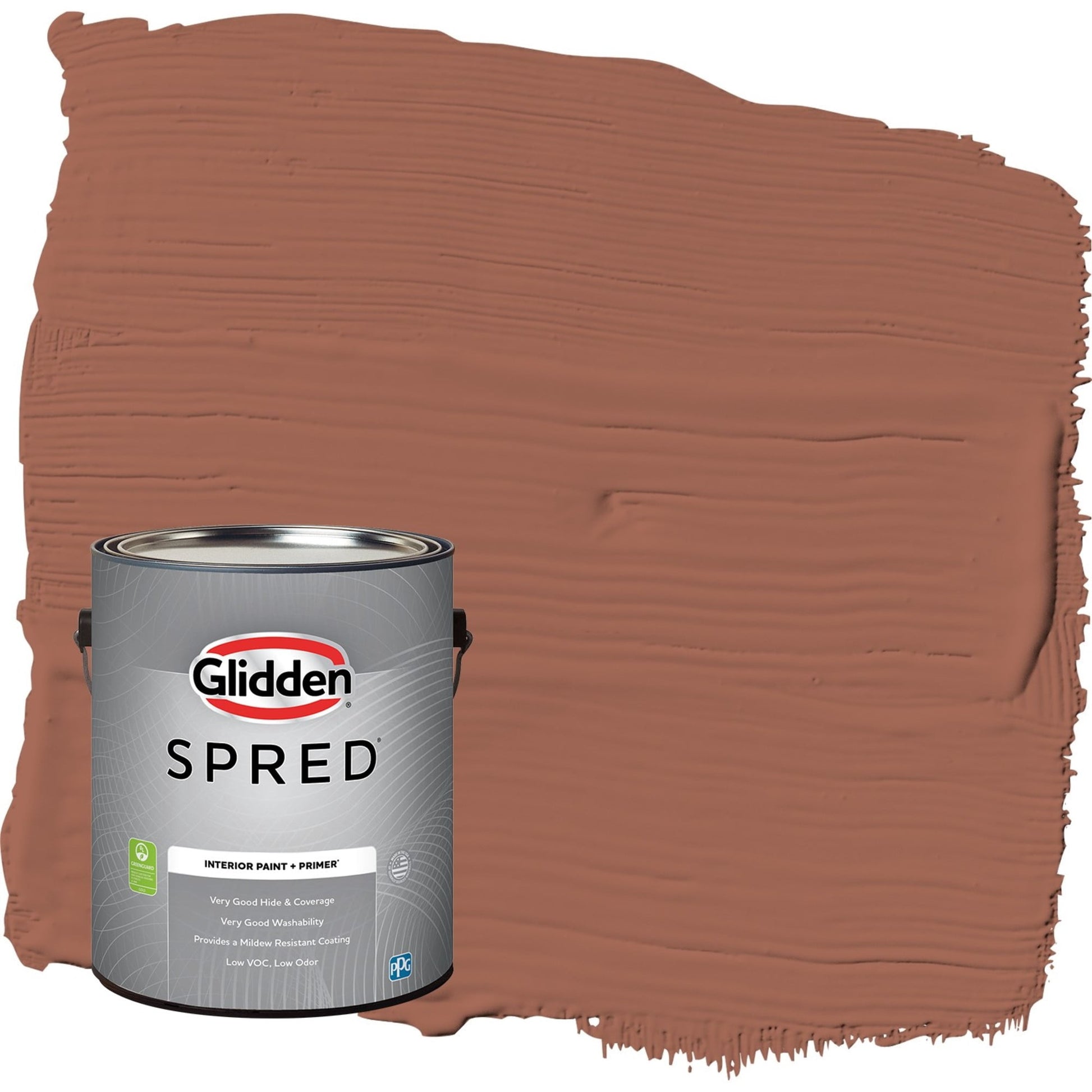 Glidden Spred Warm Up / Orange, Flat Interior Paint with Primer, 1 Gallon