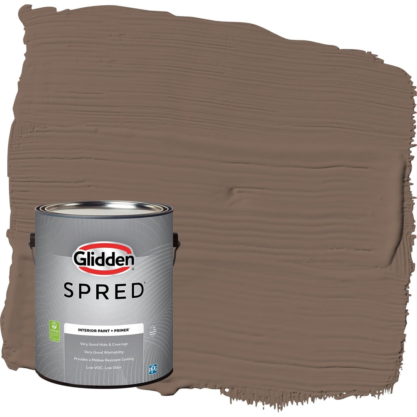 Glidden Spred Warrior / Brown, Semi-Gloss Interior Paint with Primer, 1 Gallon
